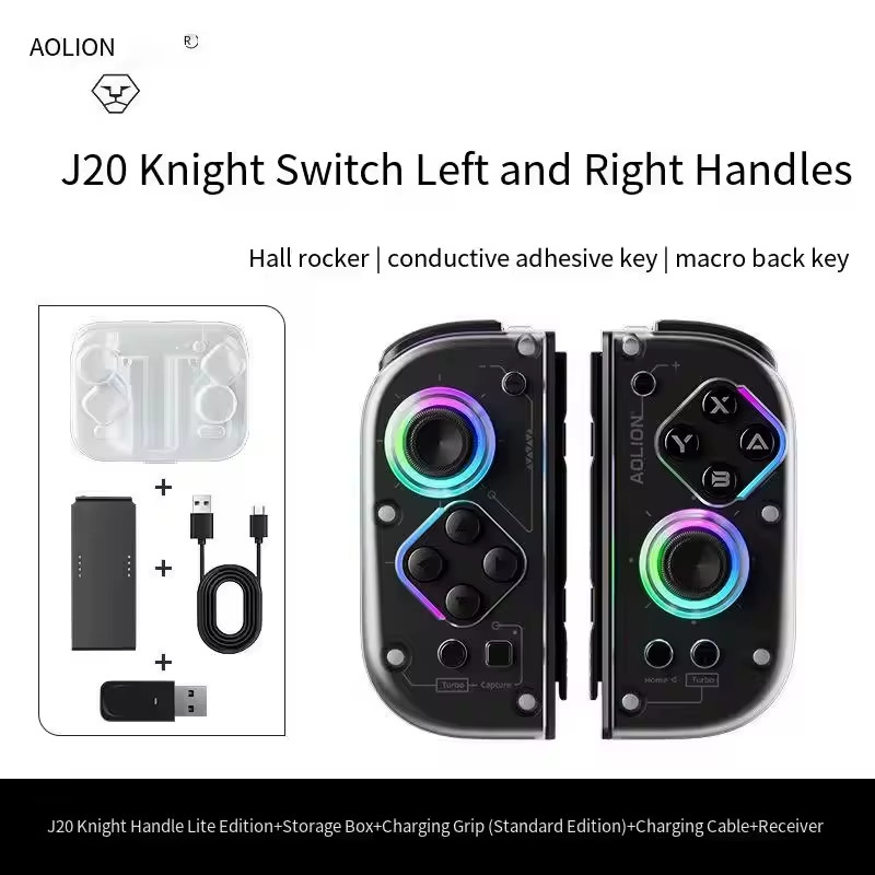 Aolion J20 Knight Wireless Gamepad with Left and Right Switch Hall Joystick Moti