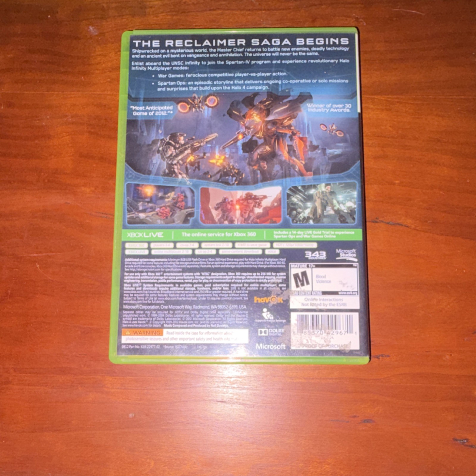 Microsoft Bungie 343 Industries Halo Xbox 360 Game Lot: Anniversary, 2, 3, 4