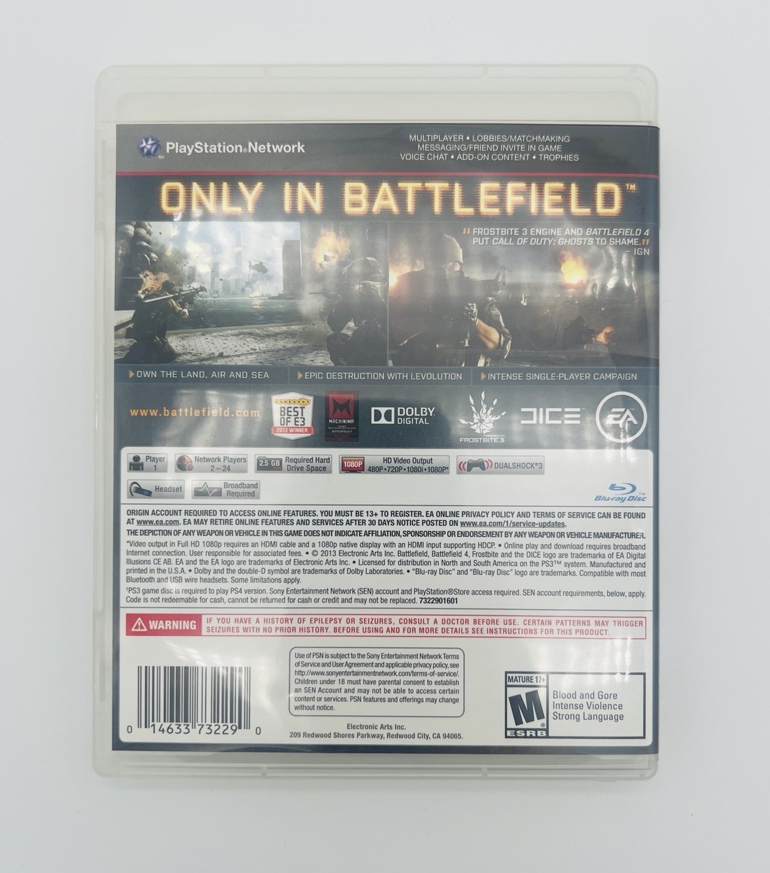 Battlefield 3 & 4 Sony PlayStation 3 PS3 2 Game Lot Black Lable CIB Complete