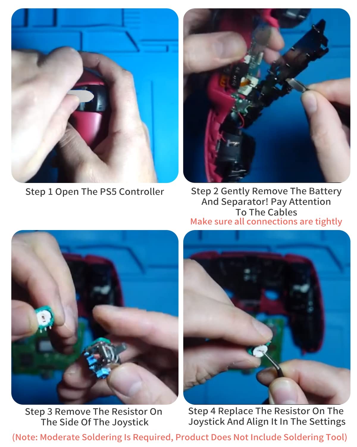 DUXICEPIN kit for P5 Controller,2.3K Potentiometer 20 Set and Thumbstick Cap …