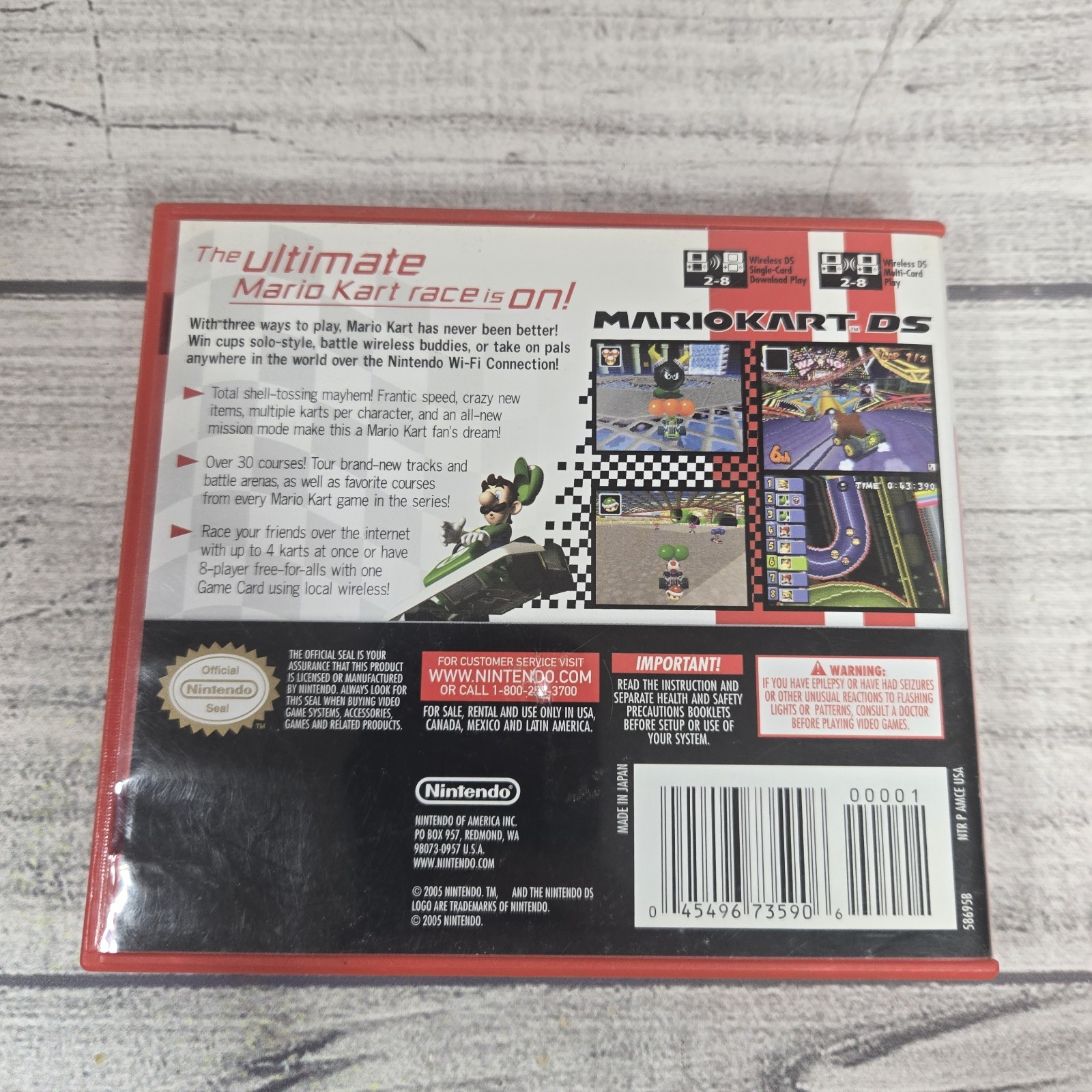 Nintendo DS Mario Kart DS (2005) Complete In Box Tested Works