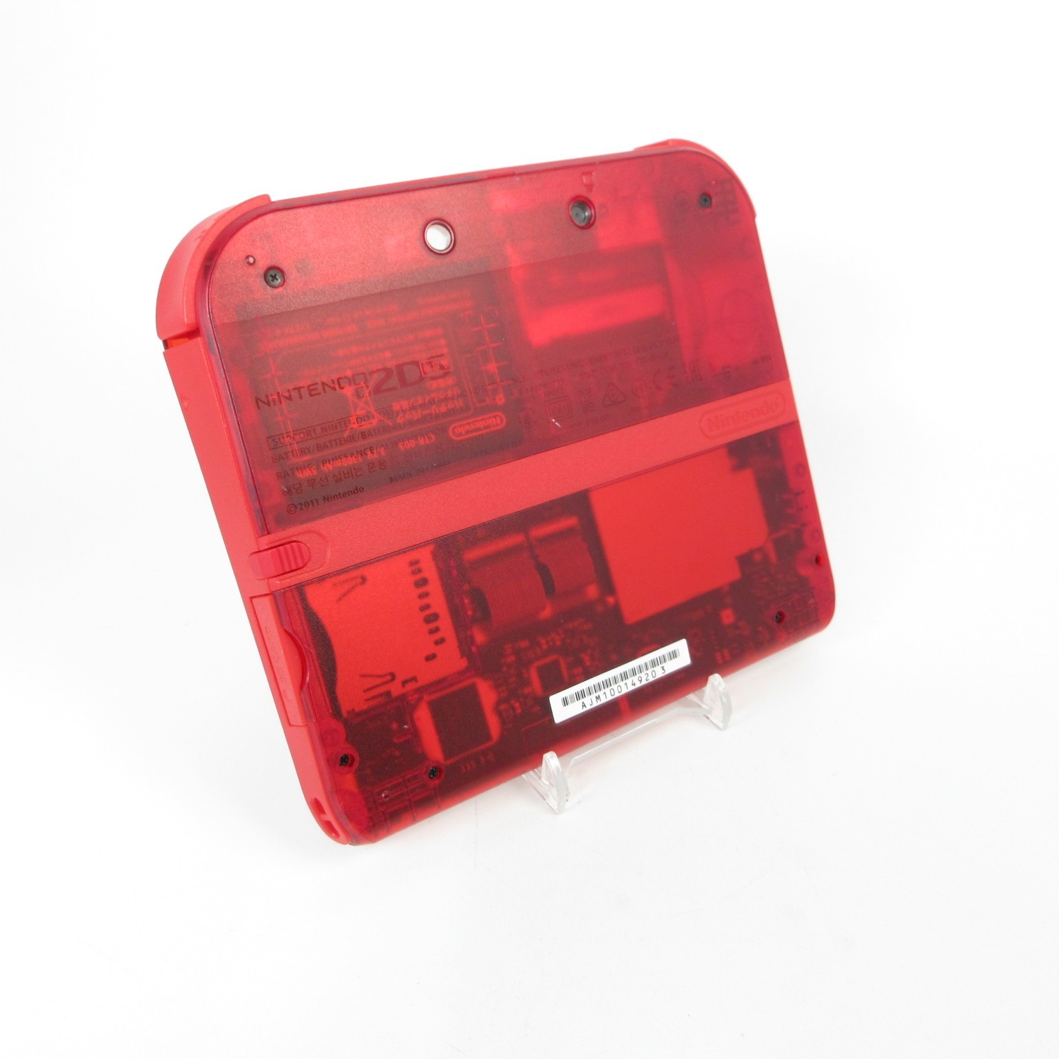 【Very Good】Nintendo 2DS Pokemon Clear Red Console ONLY Japanese Edition #NET0325