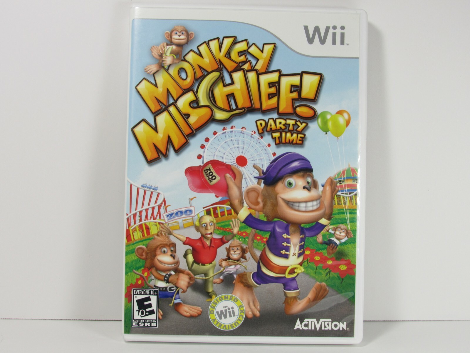 Nintendo Wii Game Monkey Mischief Party Time Authentic Tested Complete w Manual