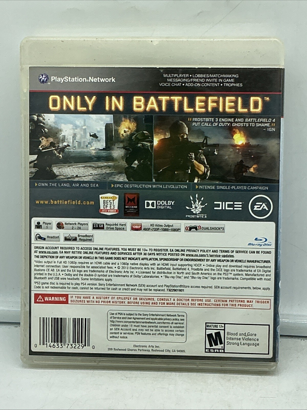 Battlefield 4 (Sony PlayStation 3, 2013) – Preloved – FREE SHIPPING