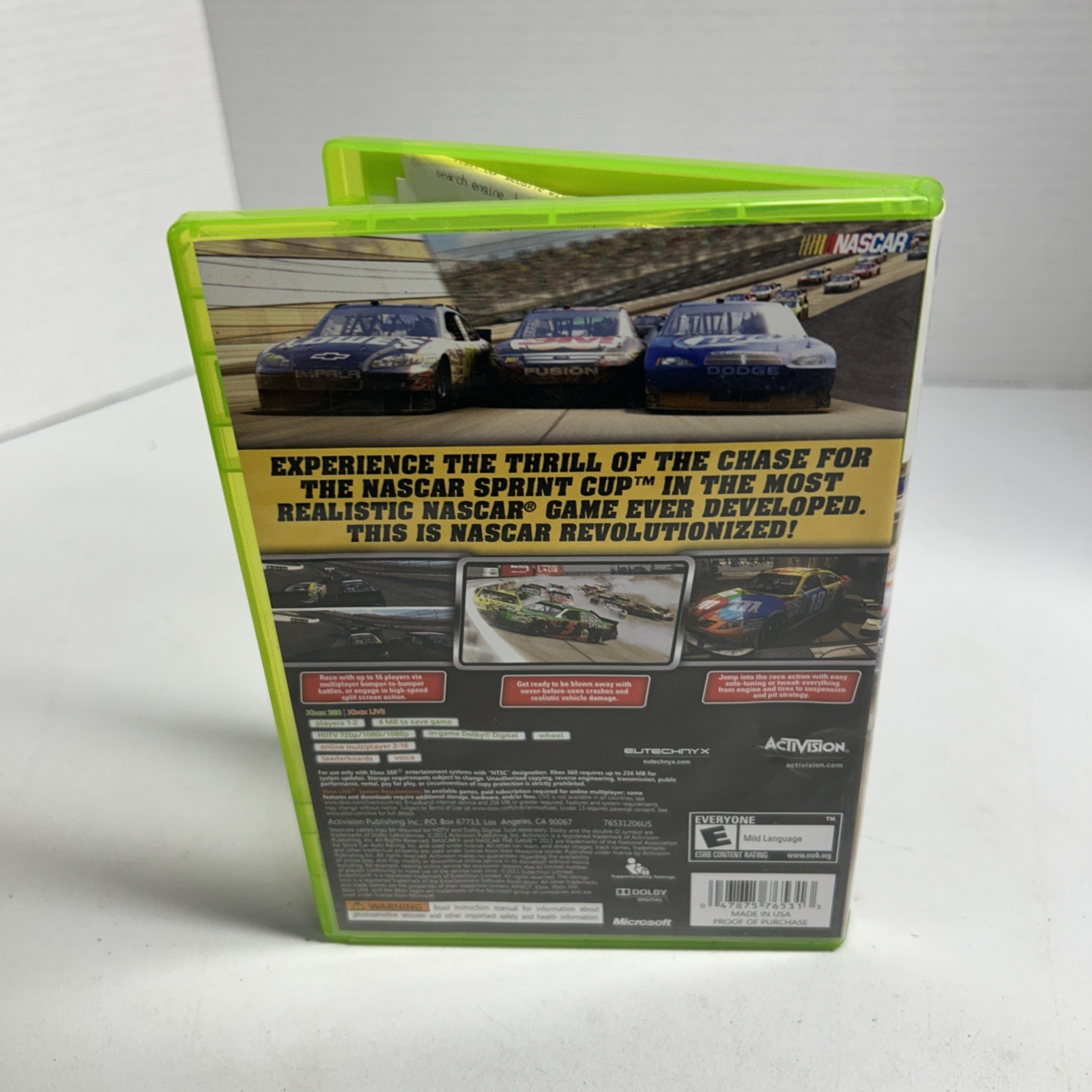 NASCAR The Game 2011 (Microsoft Xbox 360, 2011)