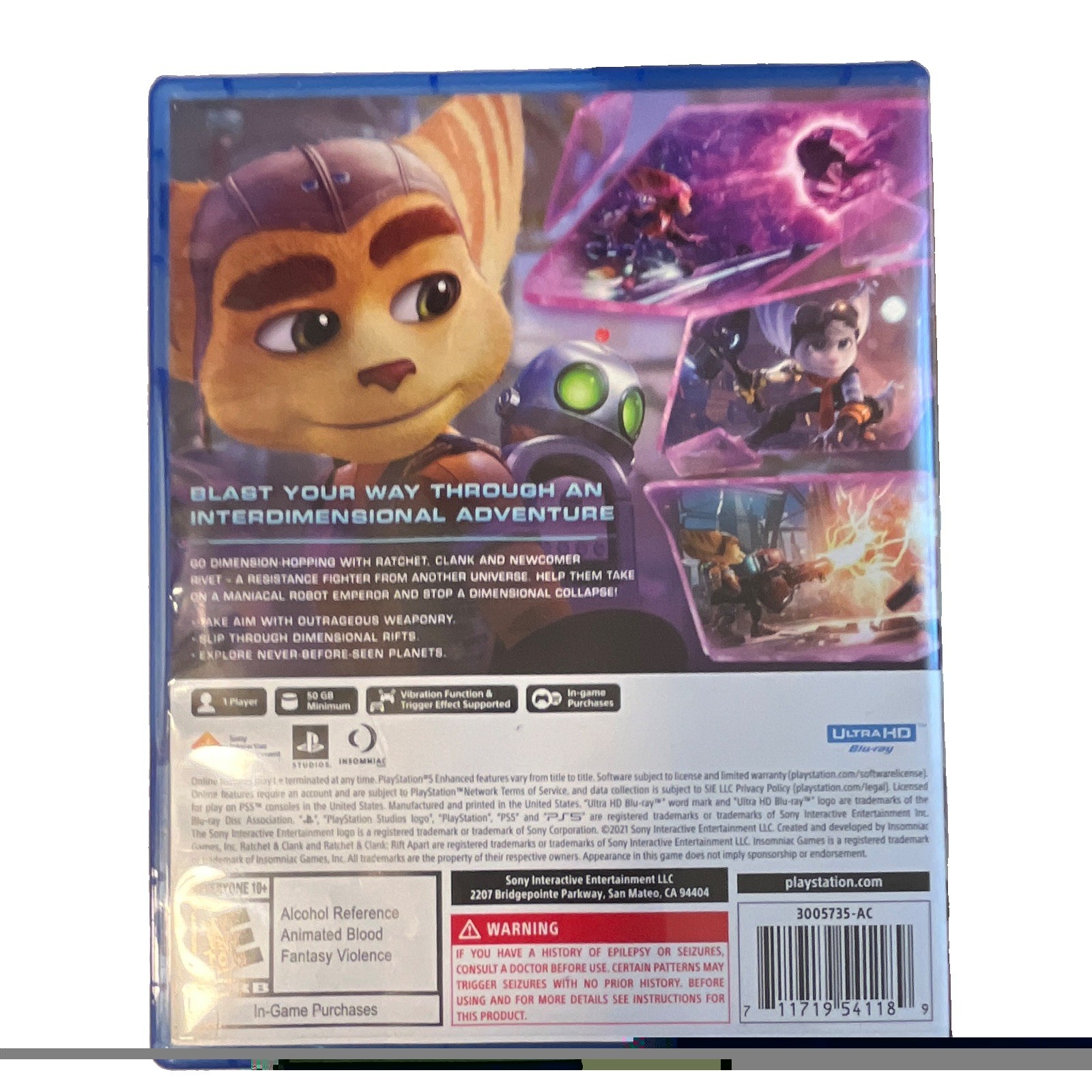 Ratchet & Clank: Rift Apart PS5 (Sony Interactive) E10+ 2021 NTSC-U/C