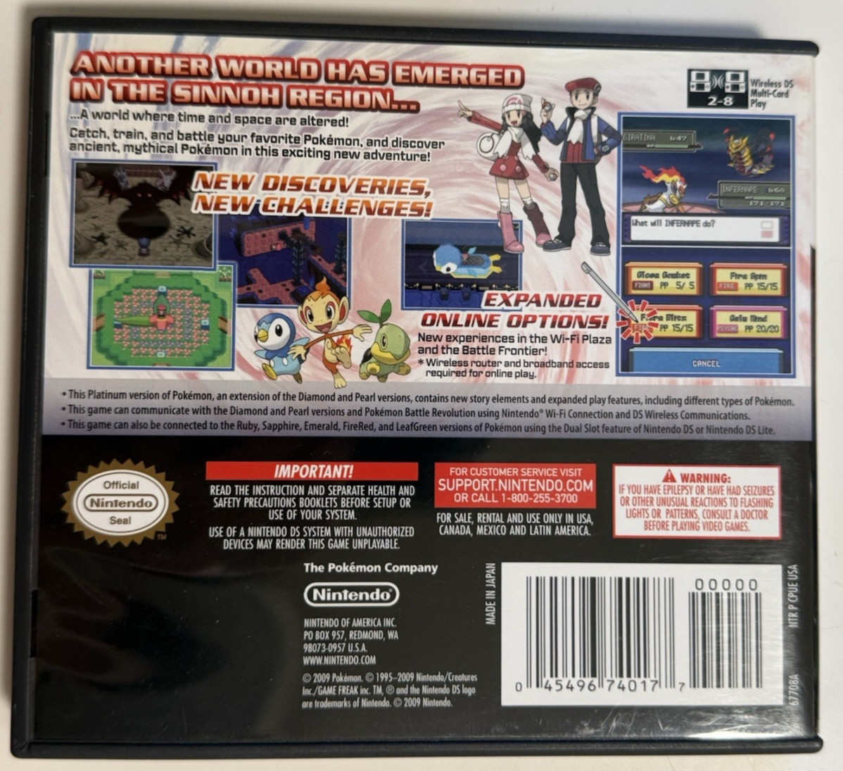 Pokemon DS – Platinum Diamond Pearl Bundle CIB Complete In Box Authentic Tested