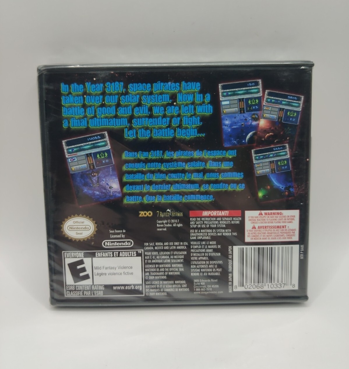 Astro Invaders Nintendo DS 2010 Factory Sealed NIB Rare Videogame Collectable