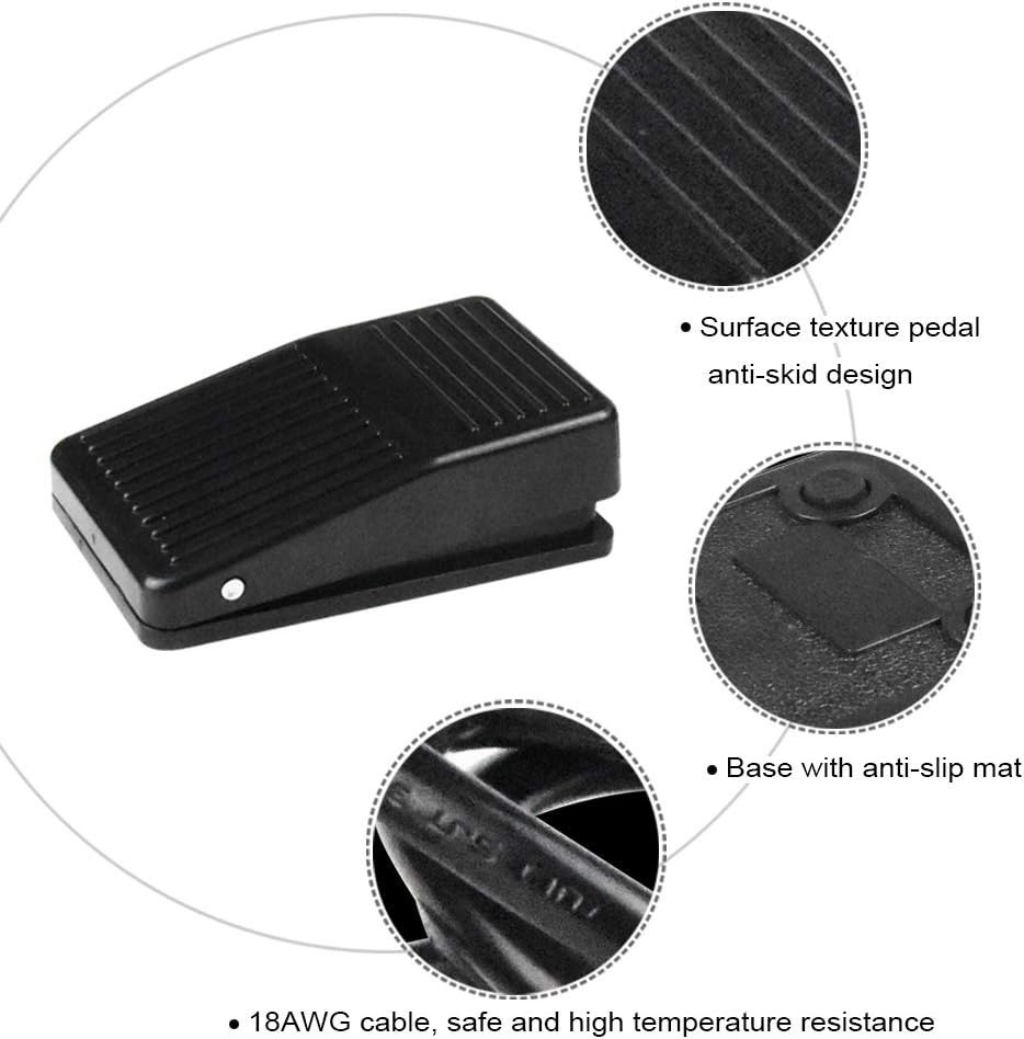 5-ft Heavy-Duty Foot Switch with Copper Contacts for Reliable Machine Control