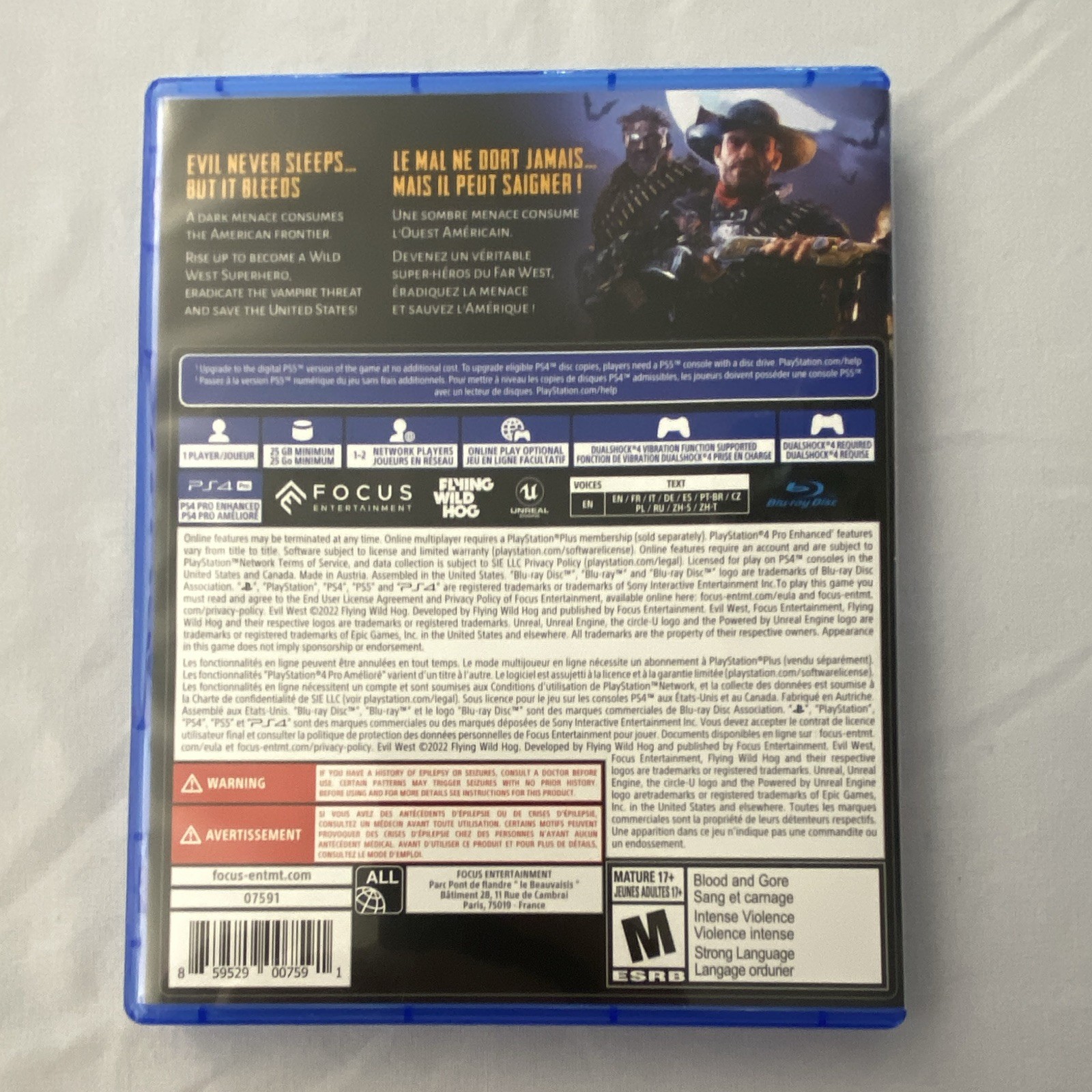 Focus Entertainment Evil West PS4 M Mature Action & Adventure PS5 Upgrade Avail