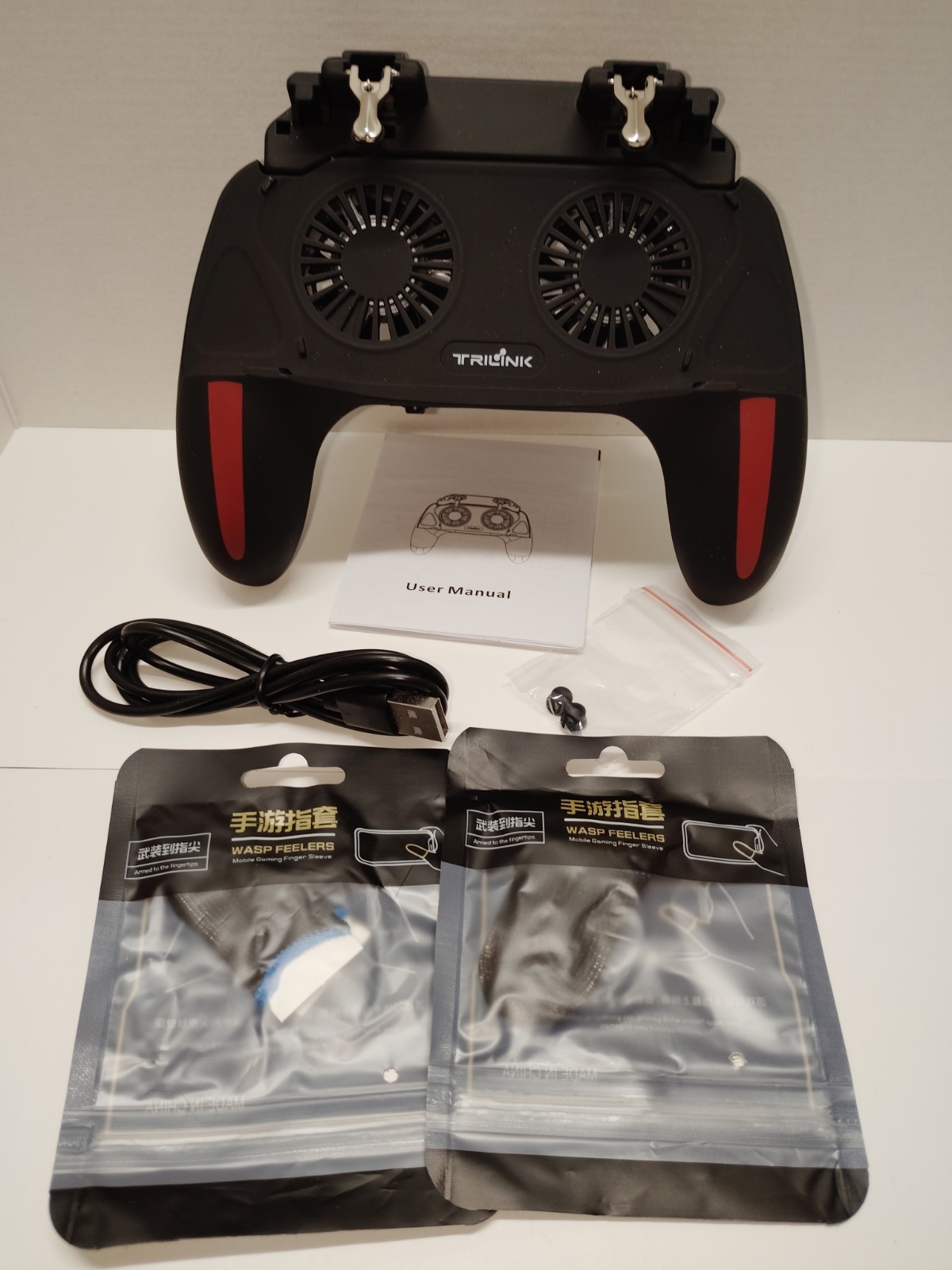 Mobile Game Controller with 4000mAh Power Bank Cooling Fan L1R1 Triggers