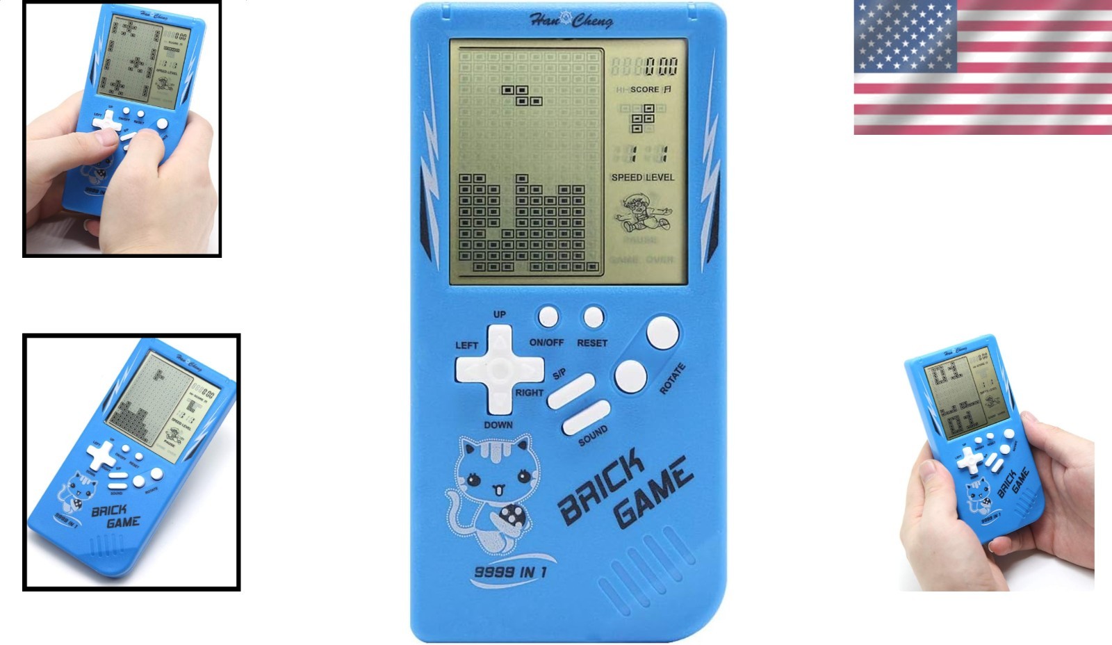 LCD 9999-in-1 Brick Tank Racing Shooter Gift