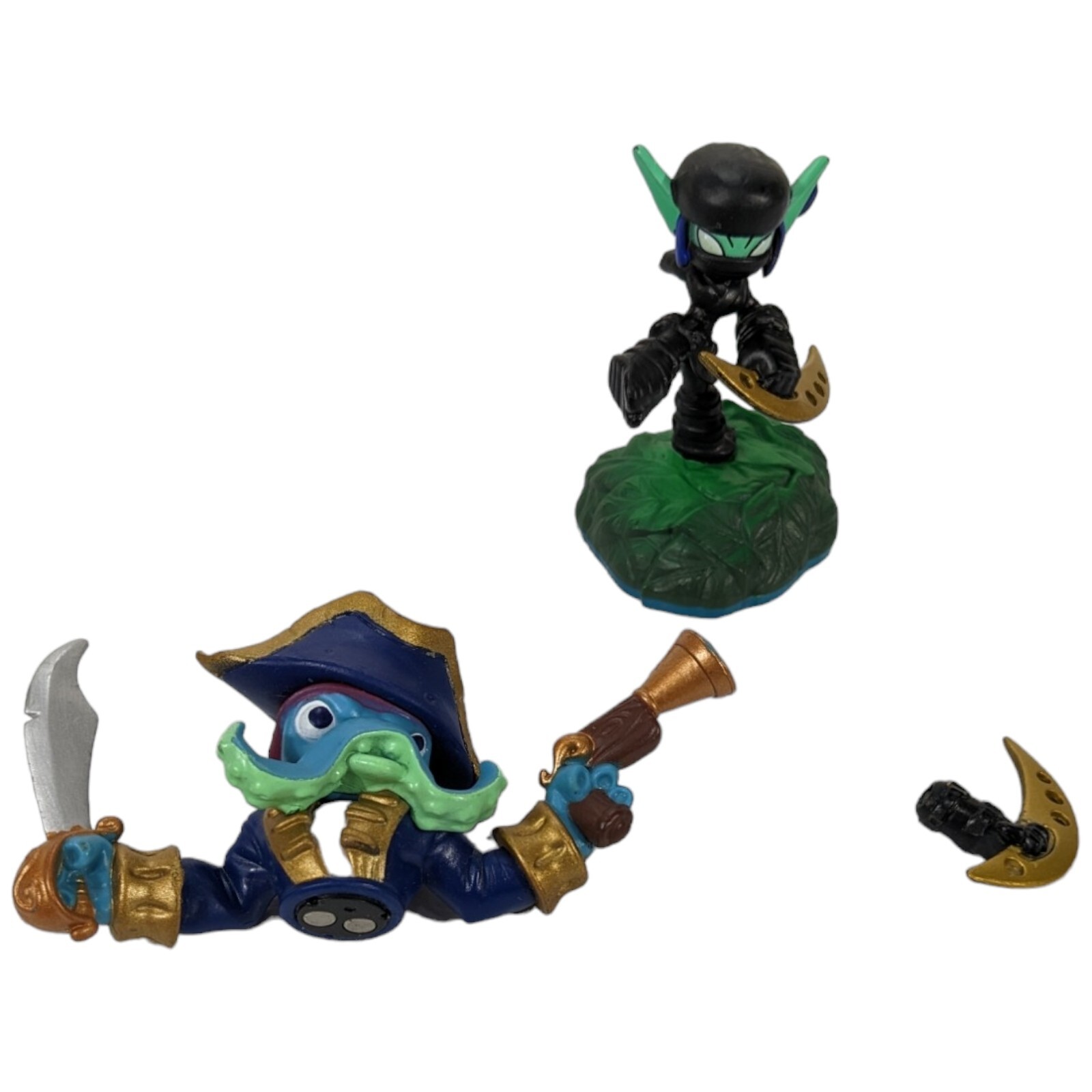 Skylanders Figures Activision Toys BROKEN Fish Pirate TOP and Stealth Elf