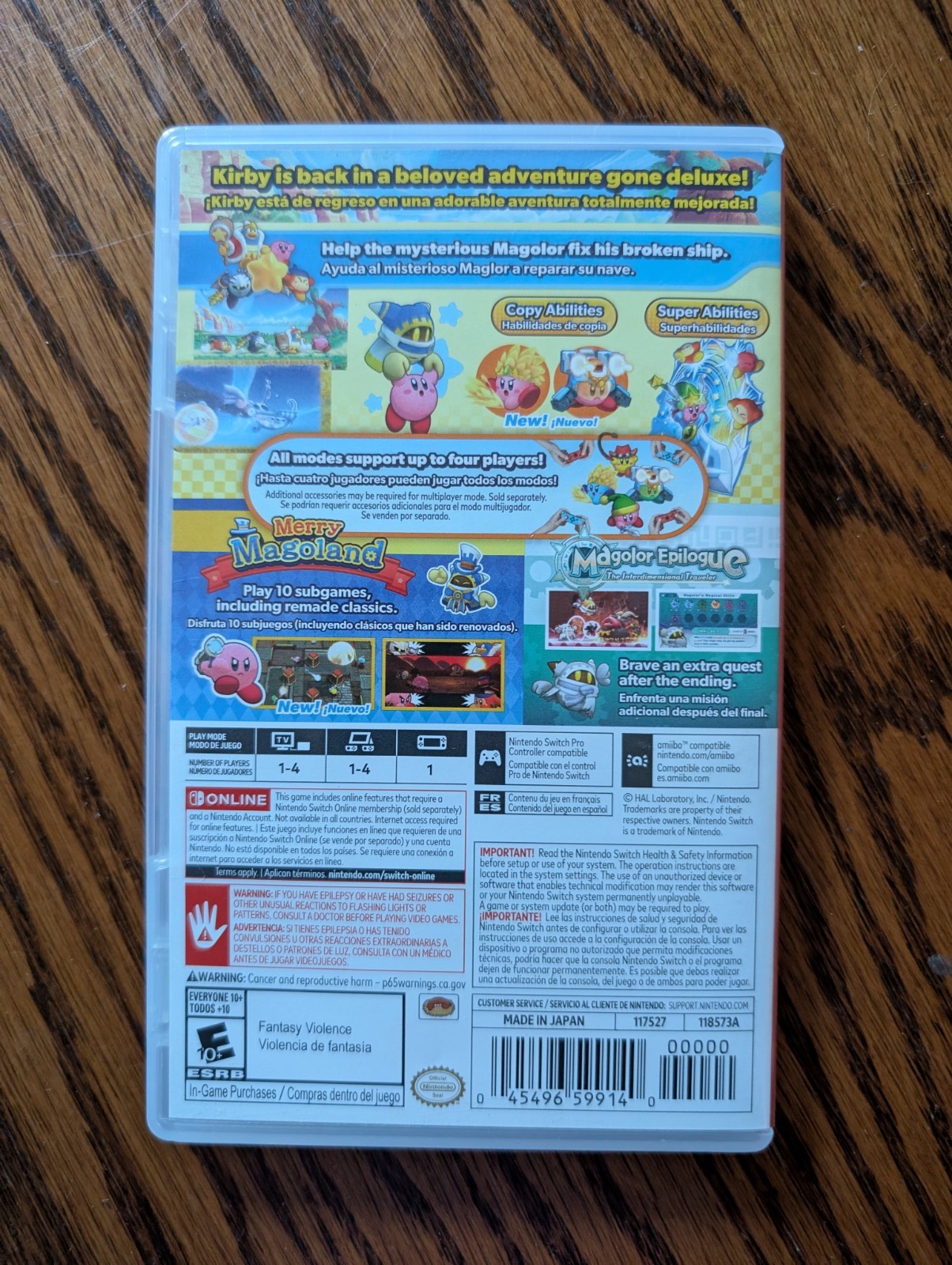 Nintendo Kirby’s Return to Dream Land Deluxe Switch Multiplayer Online E10+ NTSC