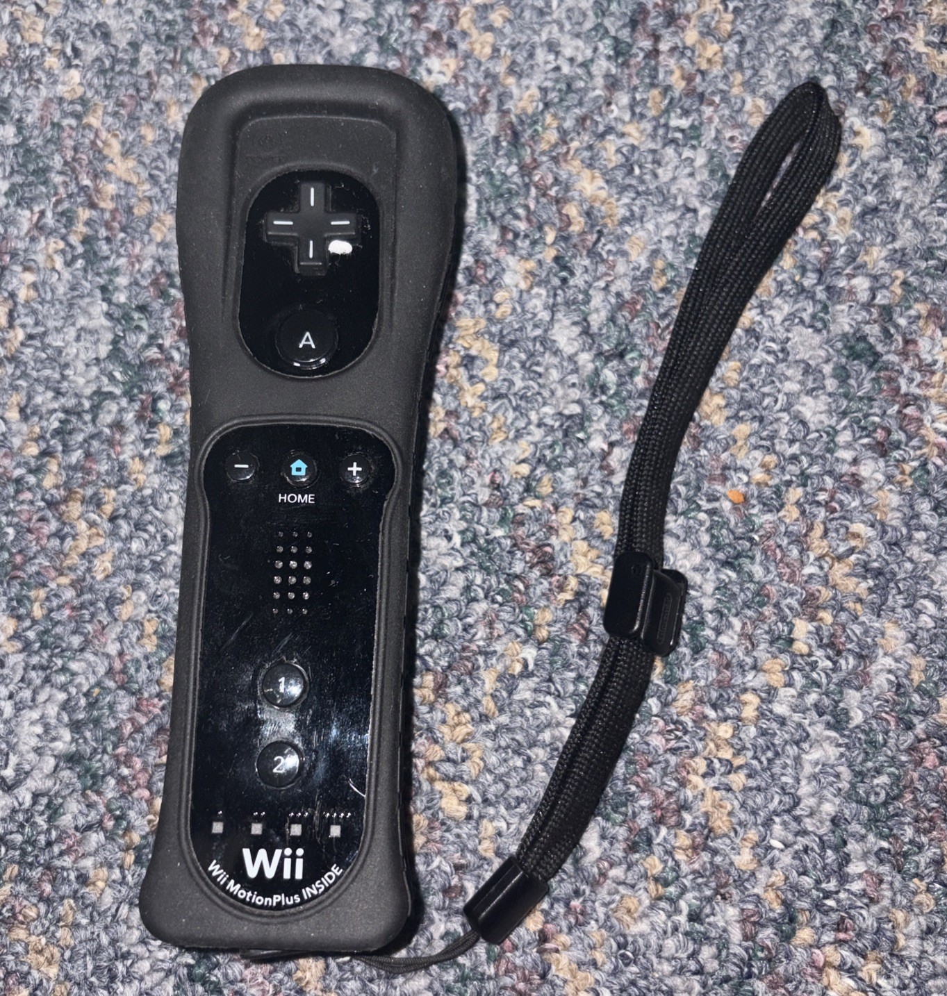 OEM Nintendo Black Wii Remote Controller RVL-036 Motion Plus Tested Working
