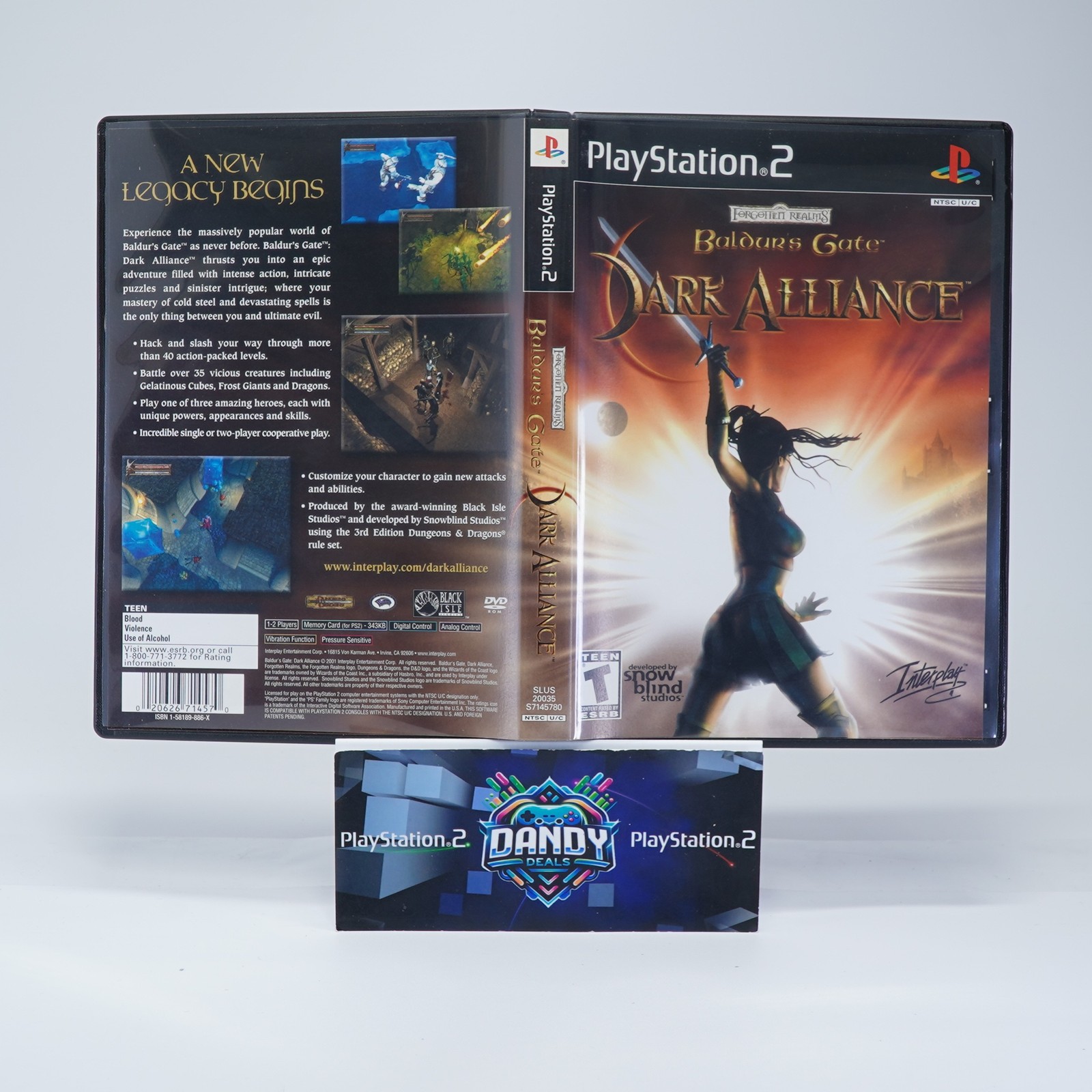 Baldur’s Gate Dark Alliance PS2 Black Label – CIB W/ Manual – PlayStation 2