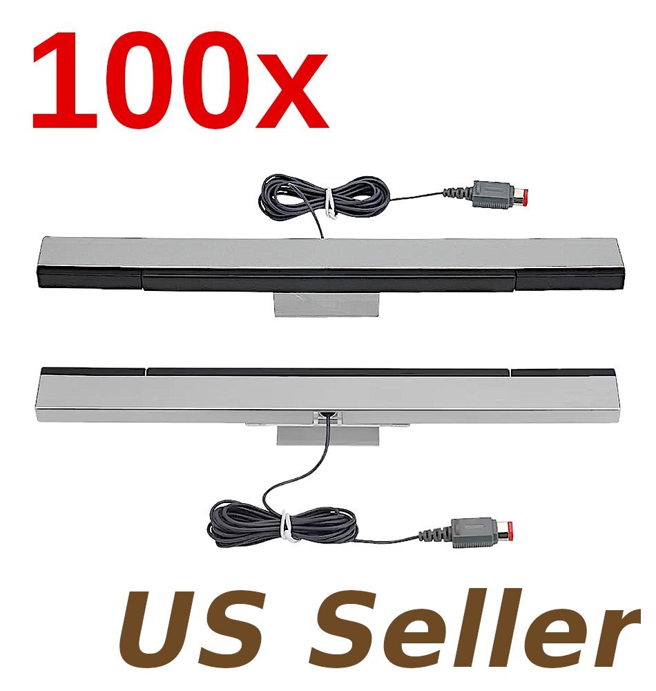 Voomwa Wired IR Infrared Ray Sensor Bar for Wii & Wii U Lot 1-100 + US Seller