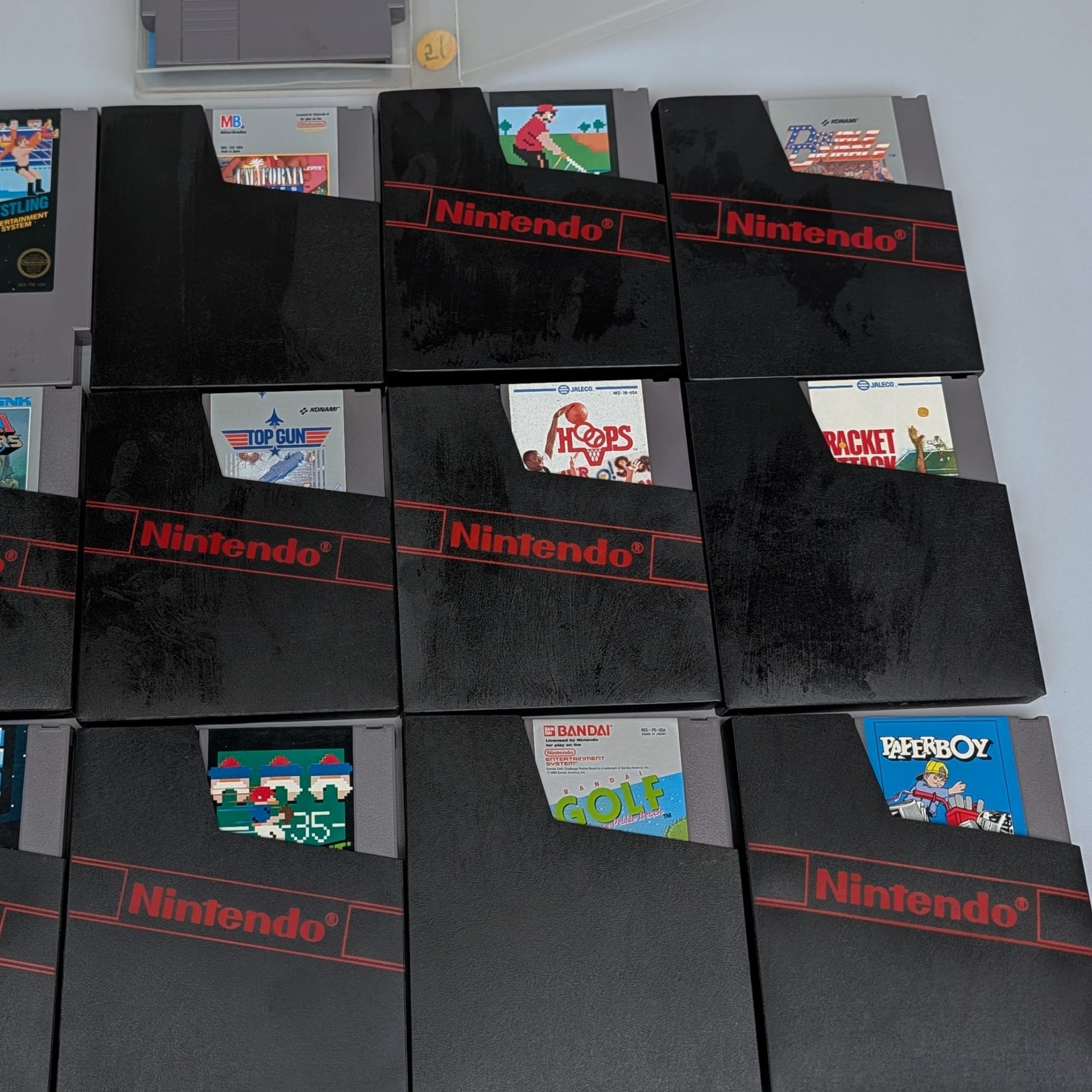 Nintendo NES Cartridge Lot 13:Mario+Paperboy+Top Gun+Double Dribble+Golf 🎮