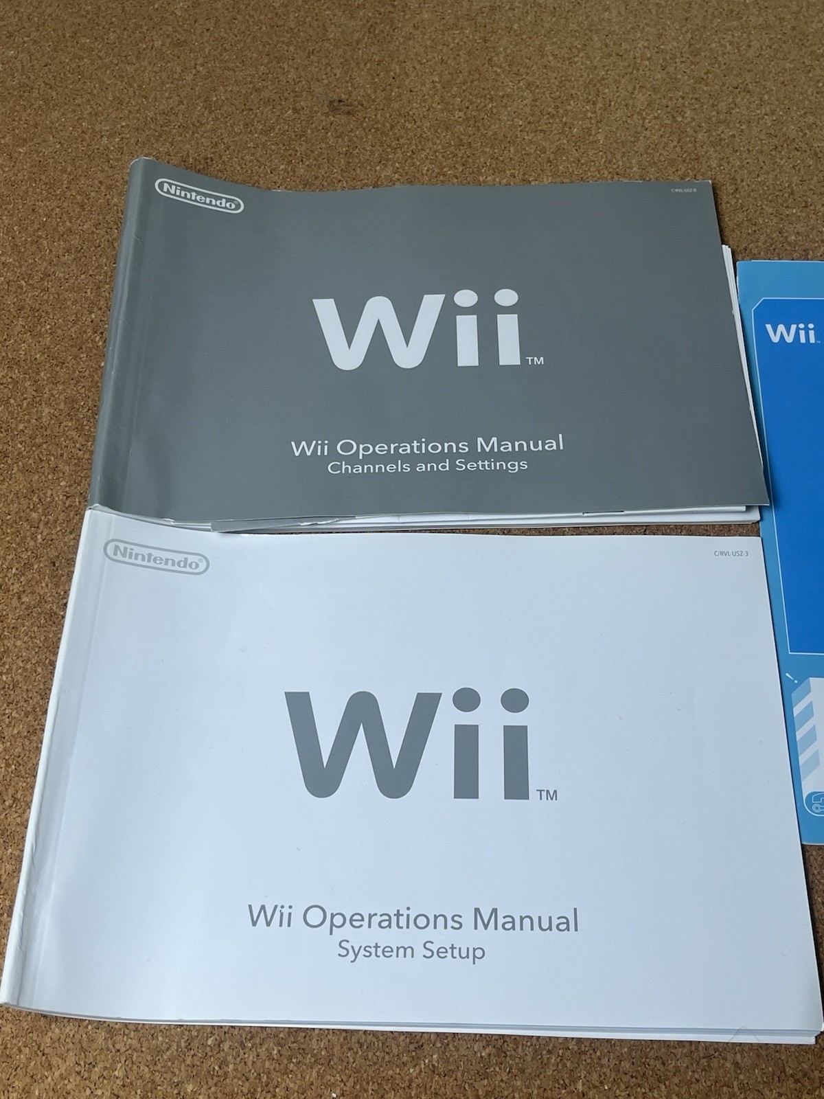 Nintendo Wii Operations Manual Set – Silver and White And Quick Setup Insert
