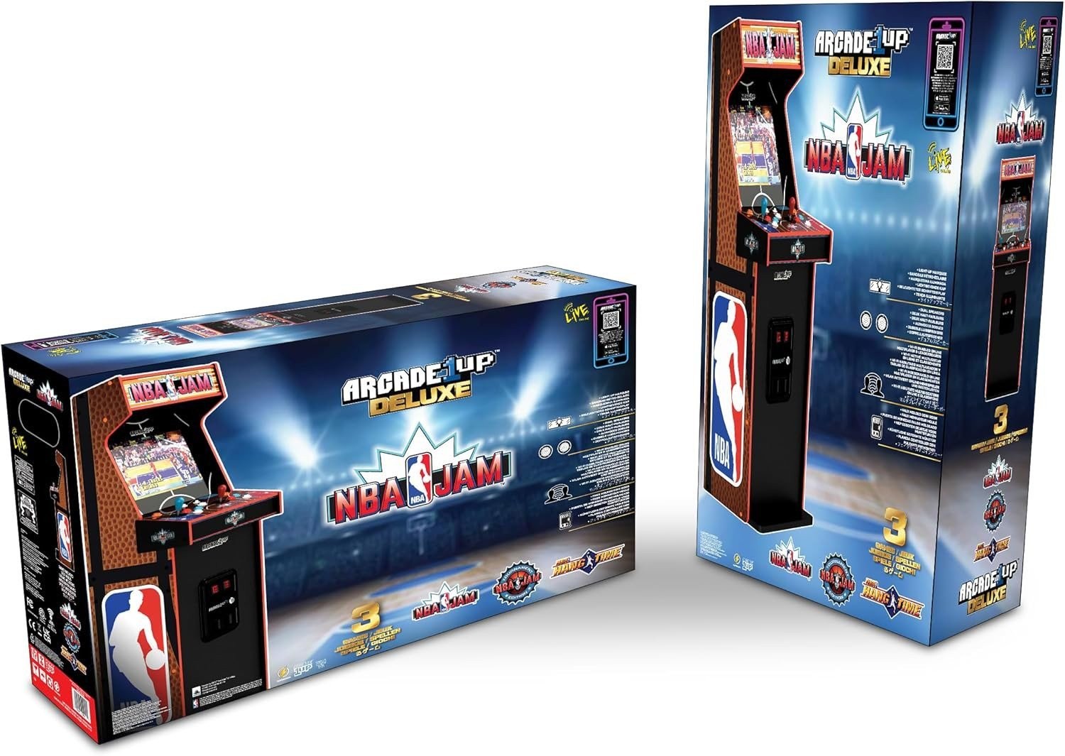 Arcade1Up NBA Jam Deluxe Arcade Machine WiFi 5ft Tall 2-Player Cabinet