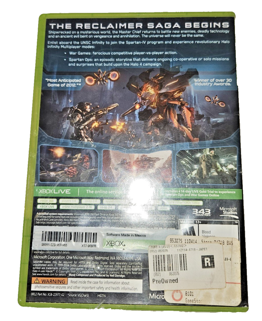 Halo 4: Microsoft Xbox 360: Studios 343 Industries
