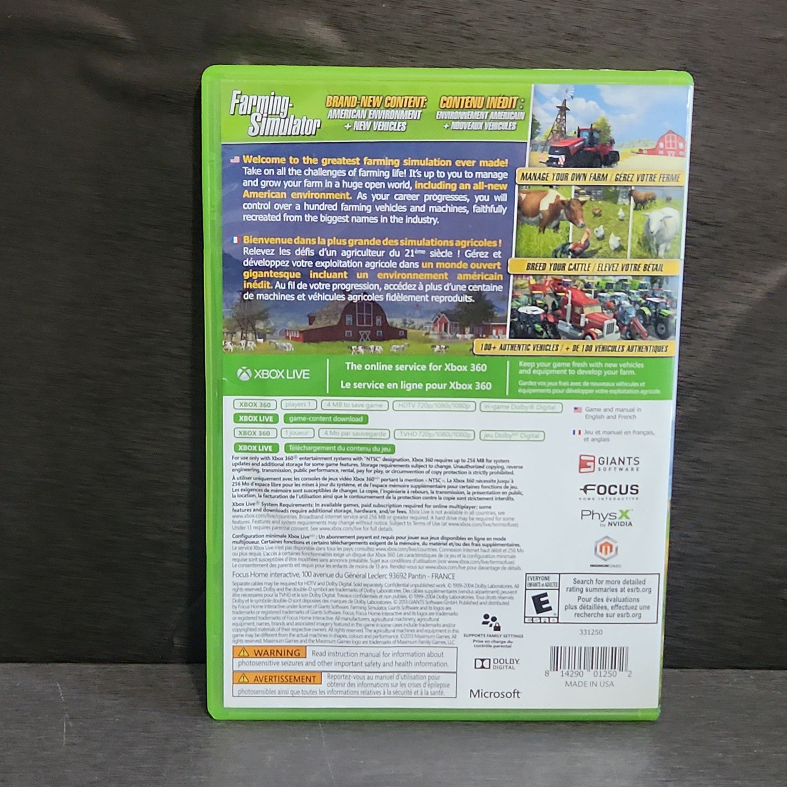 Farming Simulator Xbox 360 Complete CIB Refurbished