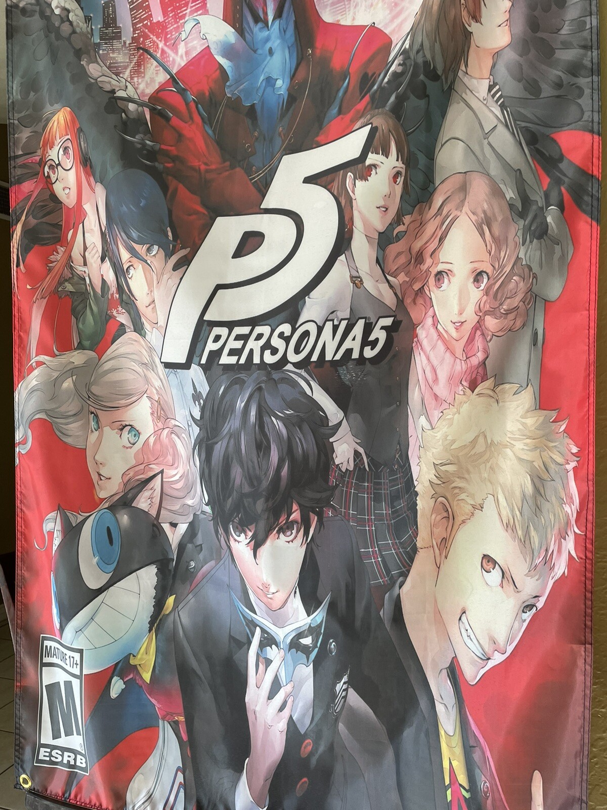 Persona 5 5′ Flag Banner Poster Sony PlayStation 3 PS3 2017 Atlus Rated M Mature