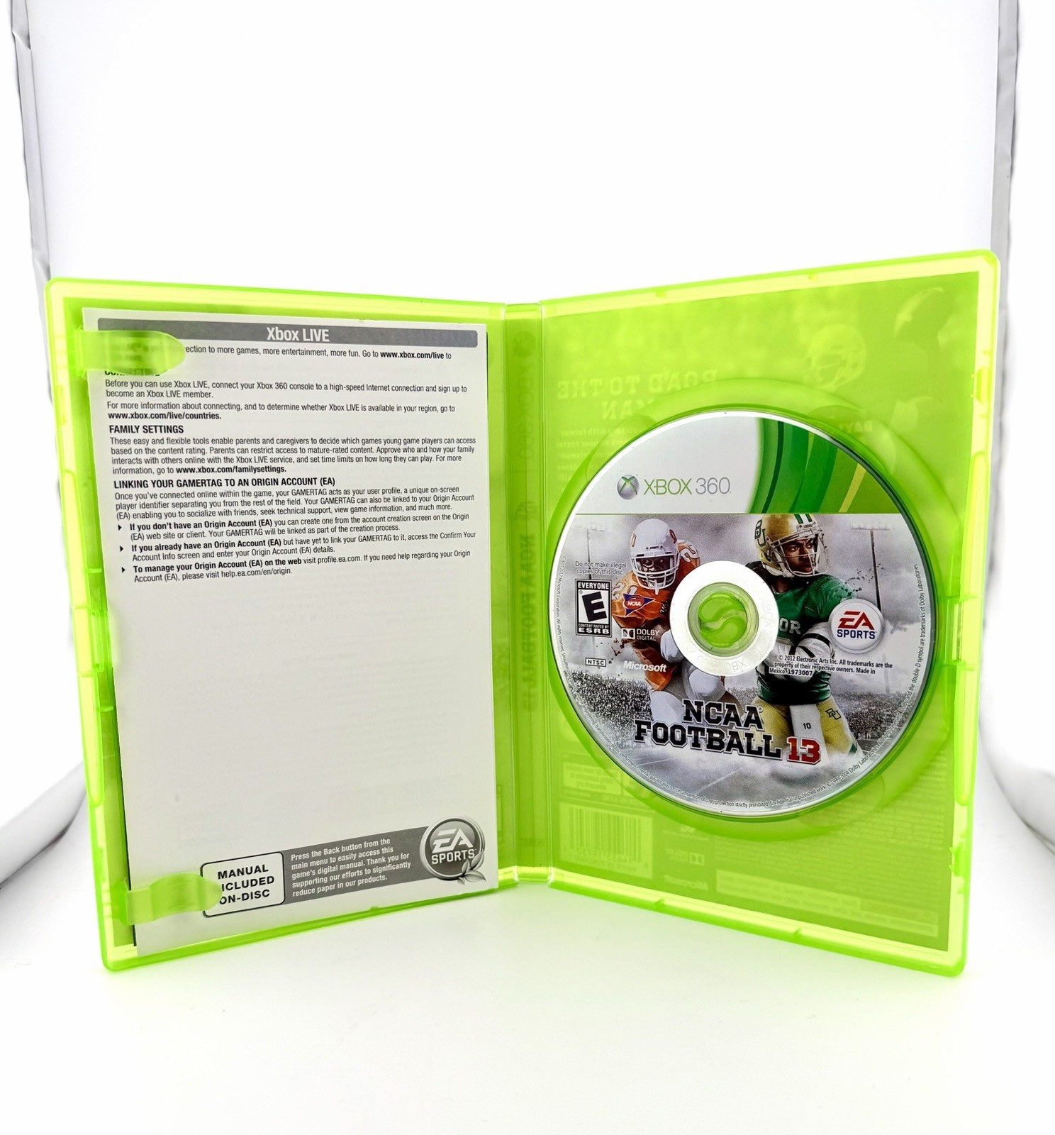 NCAA Football 13 Microsoft Xbox 360 Complete W/ Manual – 1 Year Warranty