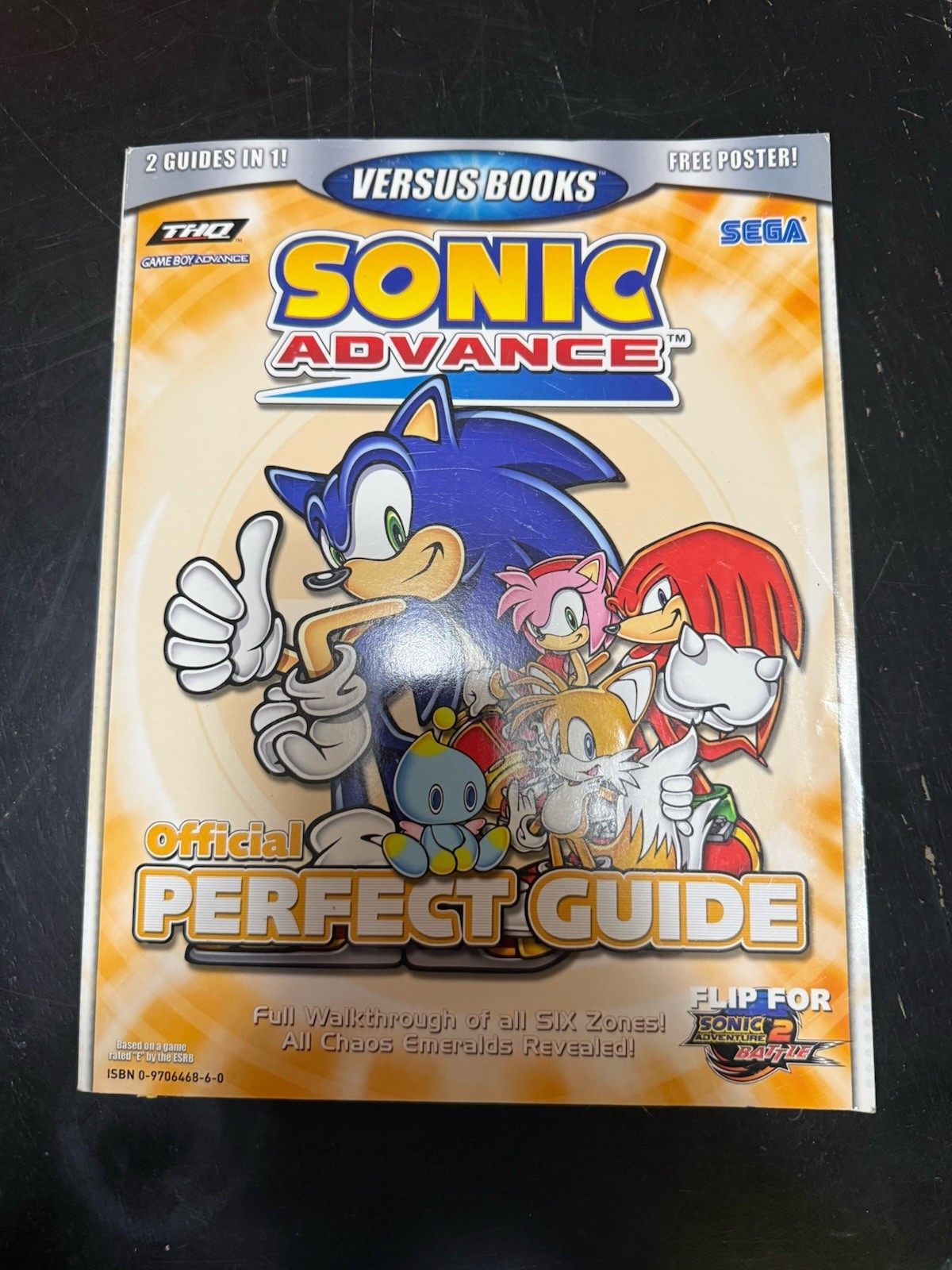 Versus Books Sonic Adventure 2 + Sonic Advance Perfect Guide W/POSTER