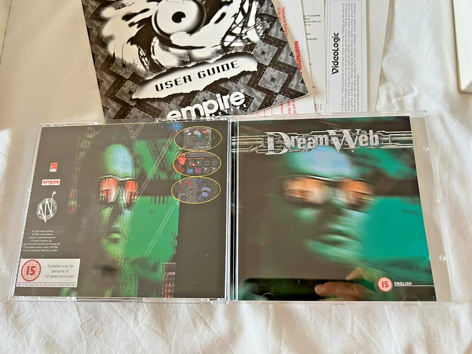 DREAM WEB WHITE LABEL BIG BOX PC CD ROM CIB UK