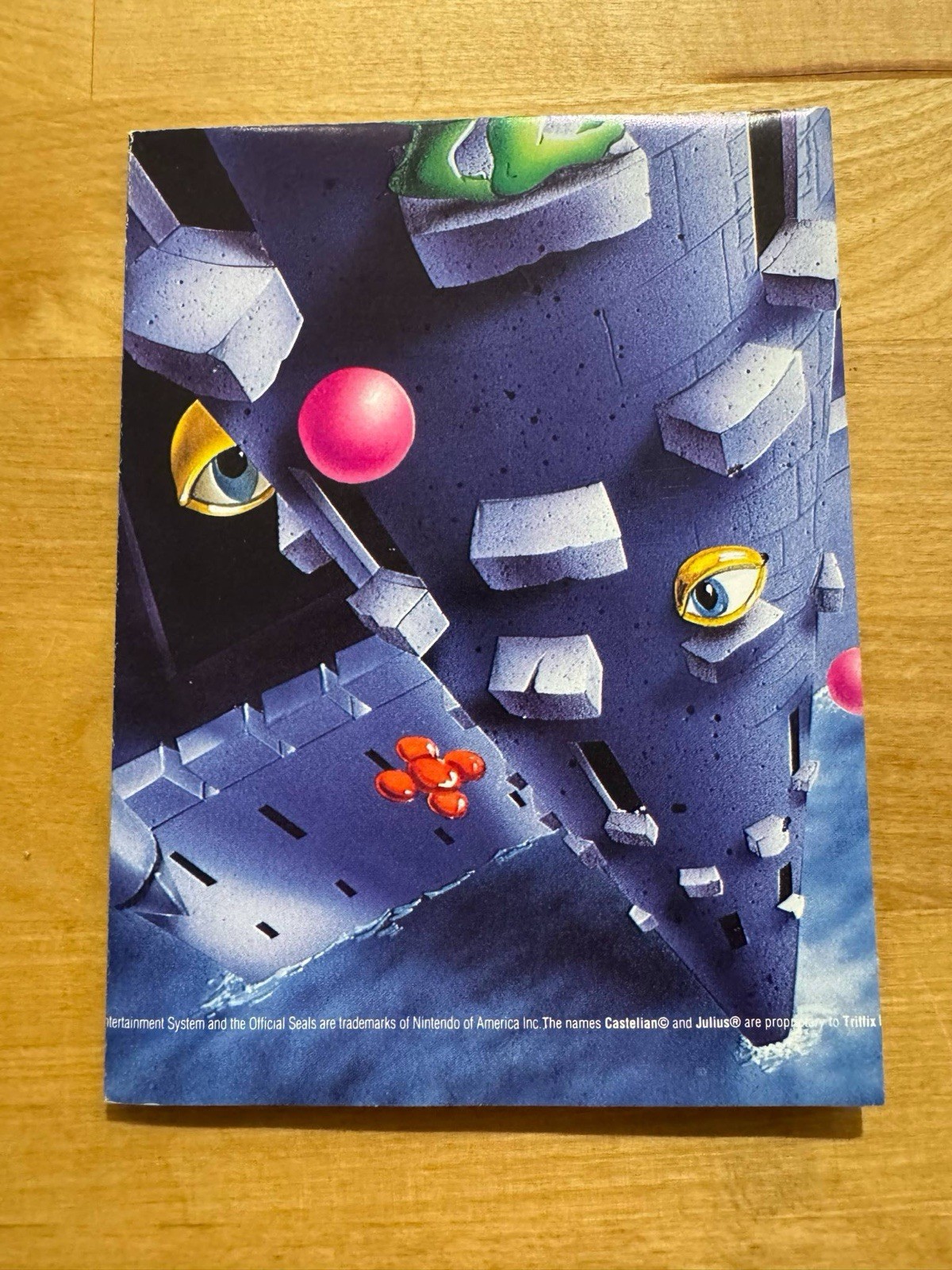 Castelian NES Poster VTG Nintendo 1980s Triffix Promo Fold-Out Original Insert