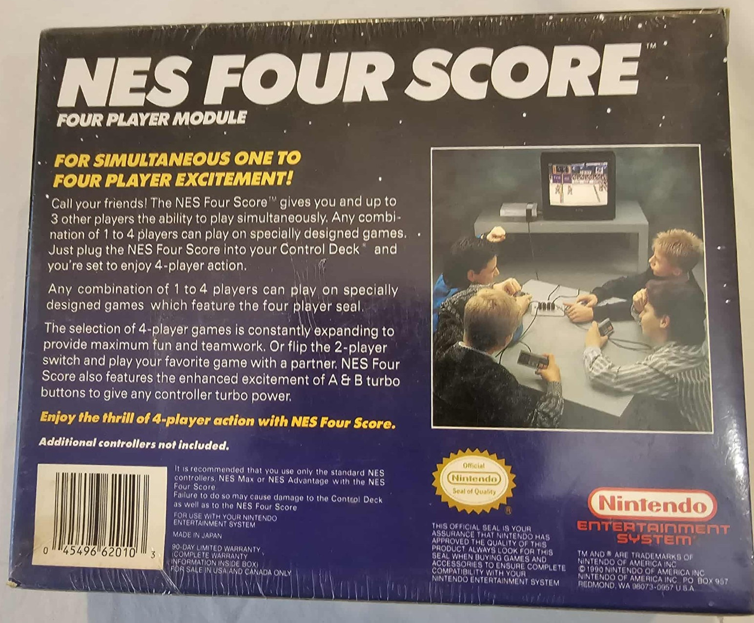 Brand New – Nintendo NES Four Score 4-Player Controller Adapter NES-034 – Sealed