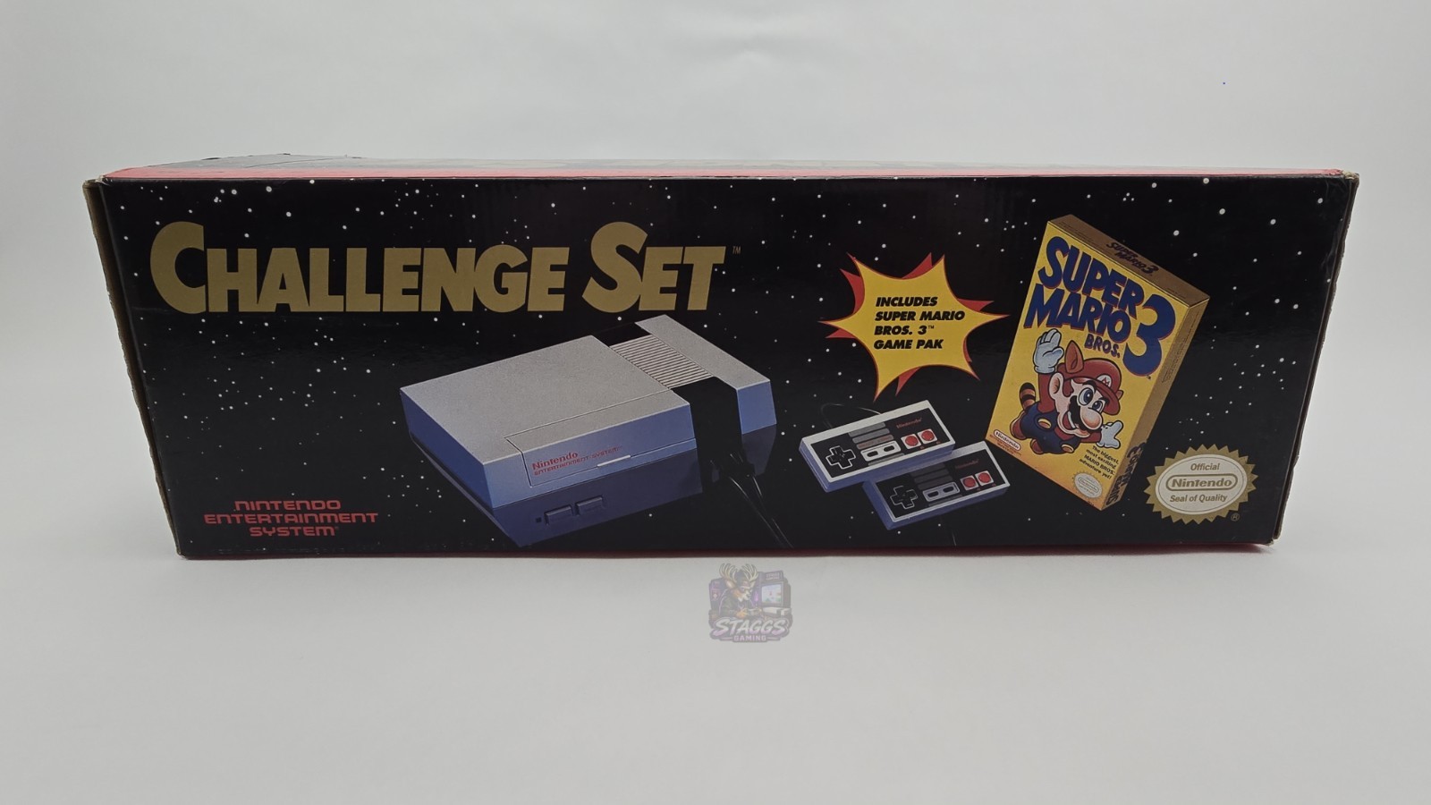 CIB Nintendo NES Console Challenge Set w/Super Mario 3 NFR Label, Tested/Work