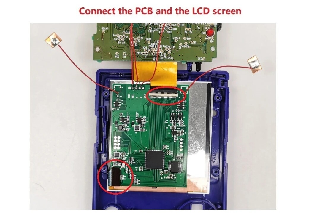 GameBoy Color Q5 V4 IPS Backlight Kit Illuminated Logo + Shell for Game Boy GBC