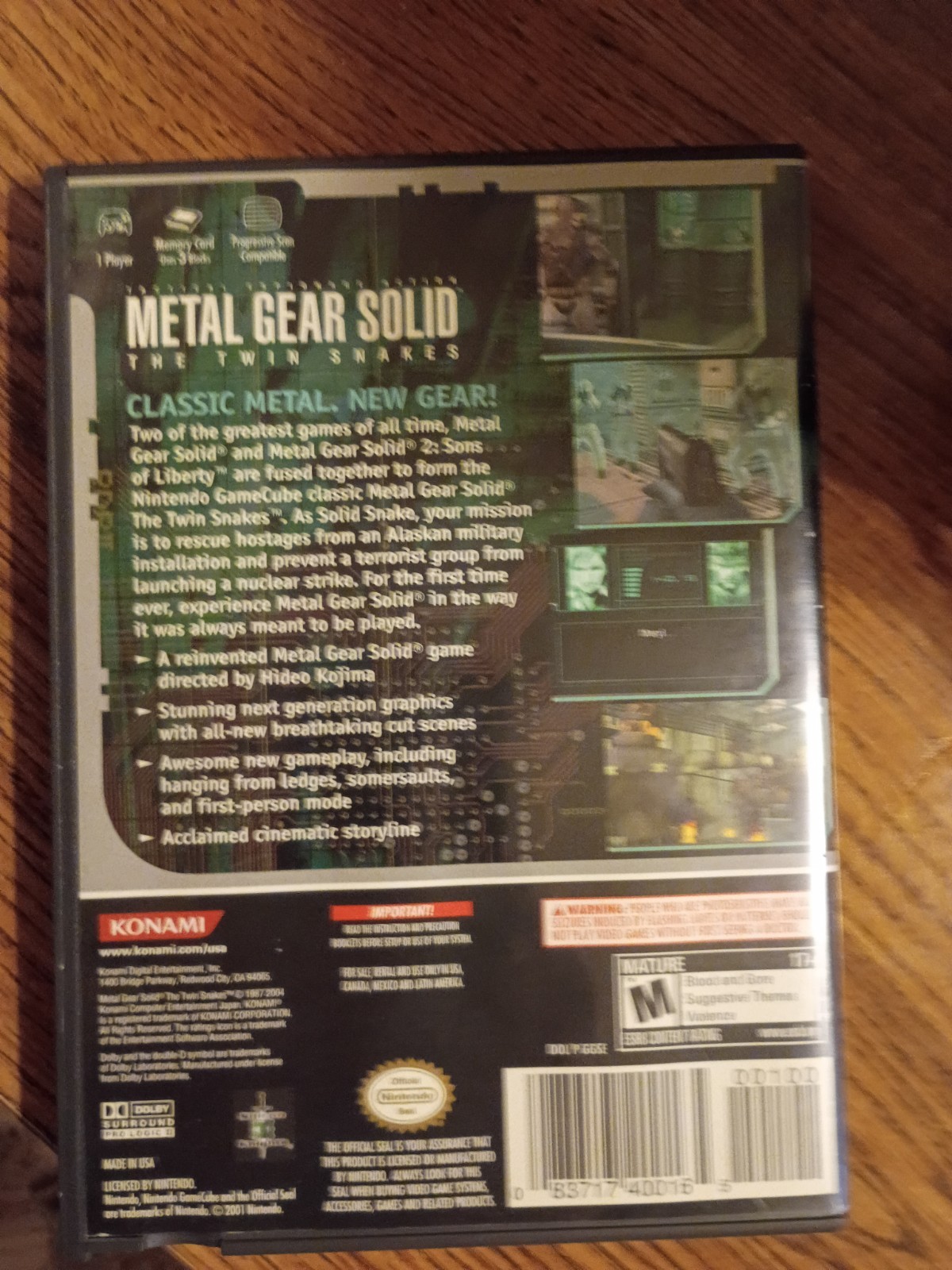 Metal Gear Solid: The Twin Snakes GameCube 2004 Complete