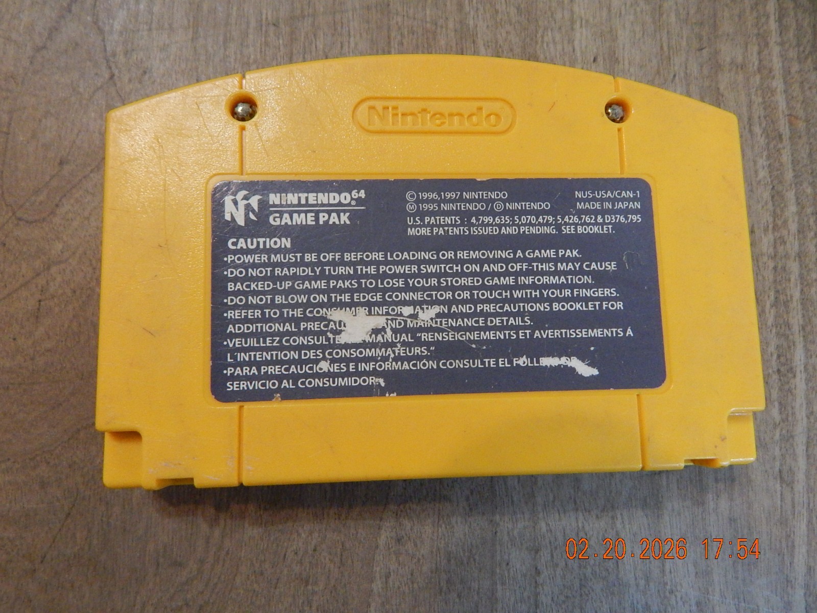 USED Donkey Kong N64 (Nintendo N64, 1999), Authentic, Tested