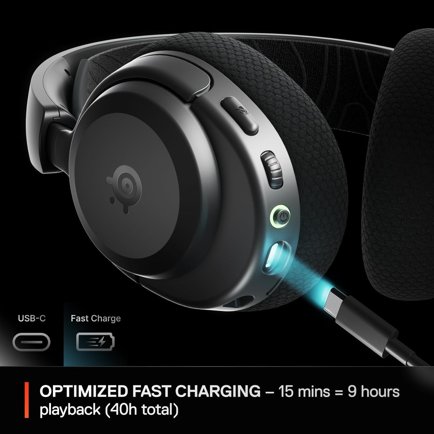 SteelSeries Arctis Nova 3P Wireless Gaming Headset – PS5 / PC / Switch – Black –