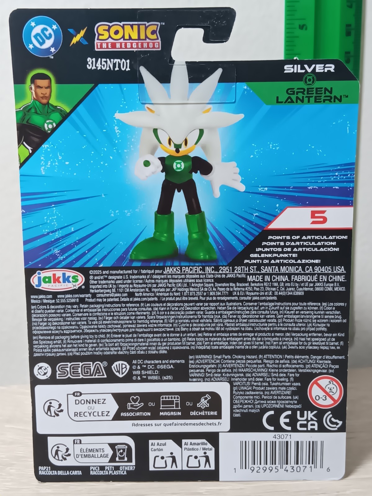 2.5″ KNUCKLES SUPERMAN + SILVER GREEN LANTERN Sonic the Hedgehog DC Comics Jakks