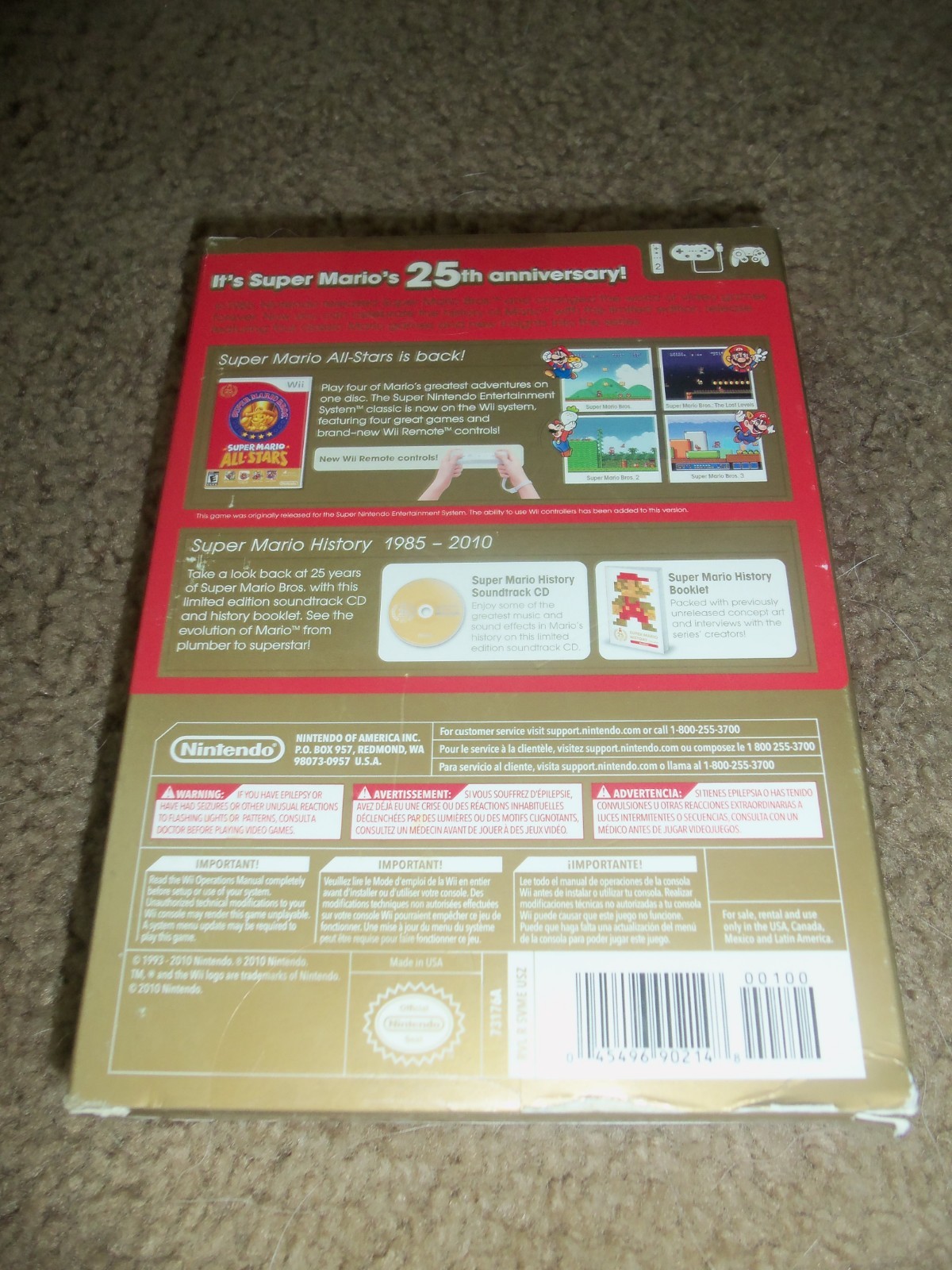 Super Mario All-Stars 25th Anniversary (Nintendo Wii, 2010) SEALED NEW NIB