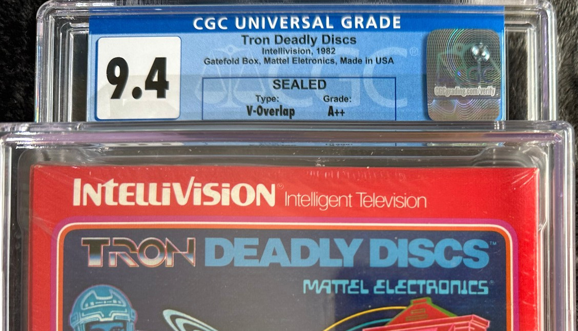 TRON: DEADLY DISKS (Intellivision, 1982) SEALED Grade: A++ CGC 9.4