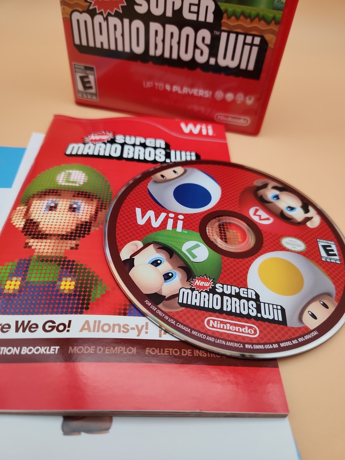 Nintendo Wii Super Mario Bros Mario Brothers Complete Manual