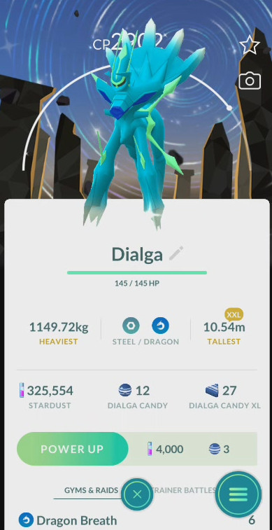 Pokemon ✨Shiny Dialga✨Origin Form✨XXL✨Background Diamond✨PTCs✨Go