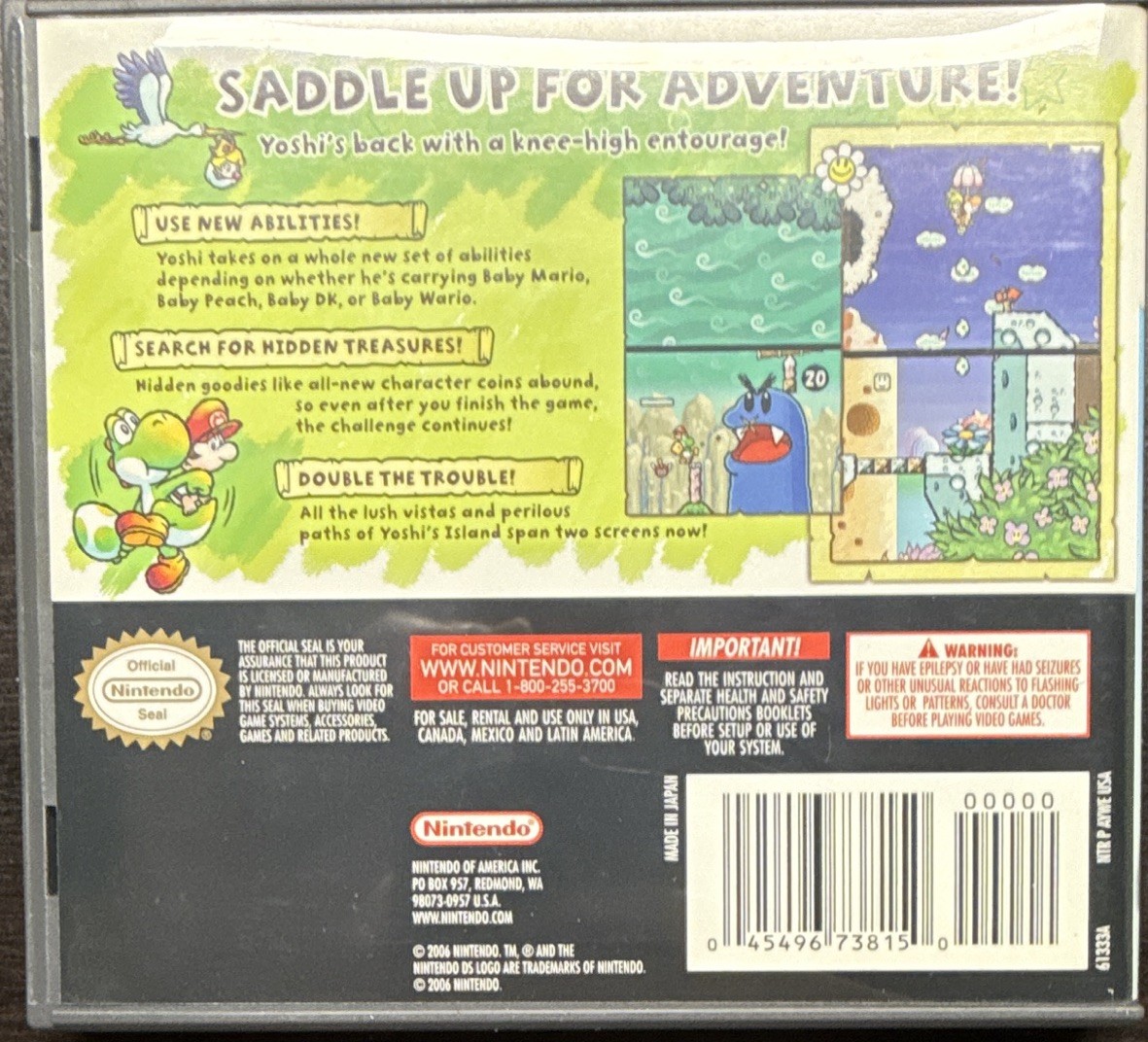 Yoshi’s Island DS – Nintendo DS – CIB Manual Included – Tested Working Authentic