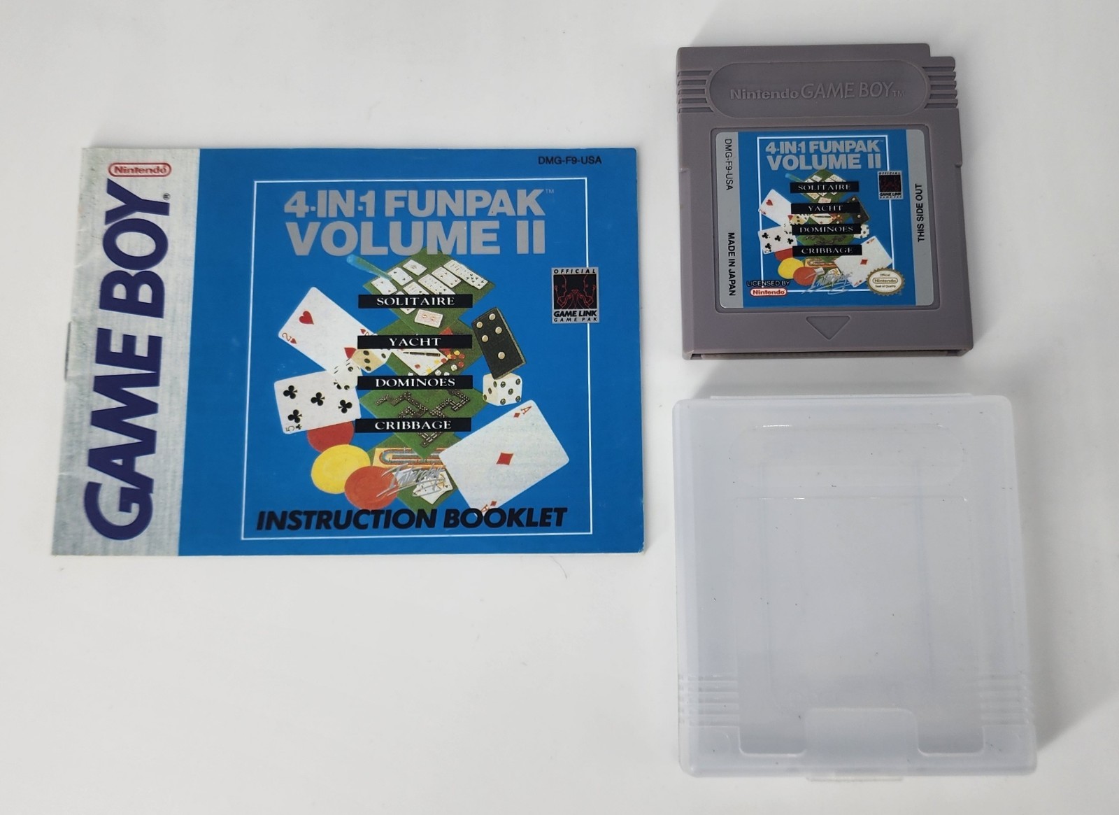 4-in-1 FunPak Volume II (Game Boy Fun Pack Vol. 2) W/ Manual & Case – TESTED!