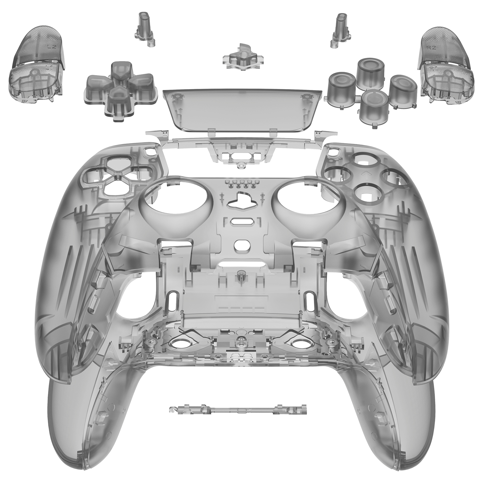 For PS5 Edge Controller Full Set Housing Shell Buttons Touchpad Trim Replacement