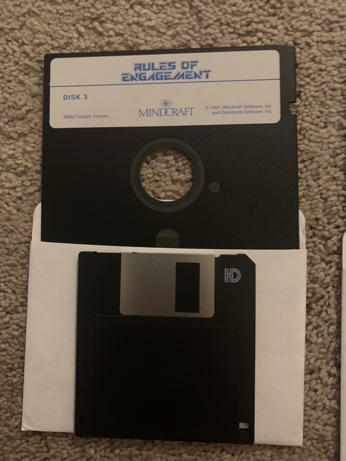 RULES OF ENGAGEMENT IBM/TANDY PC COMPUTER GAME 1991 MINDCRAFT (WITH MANUAL)