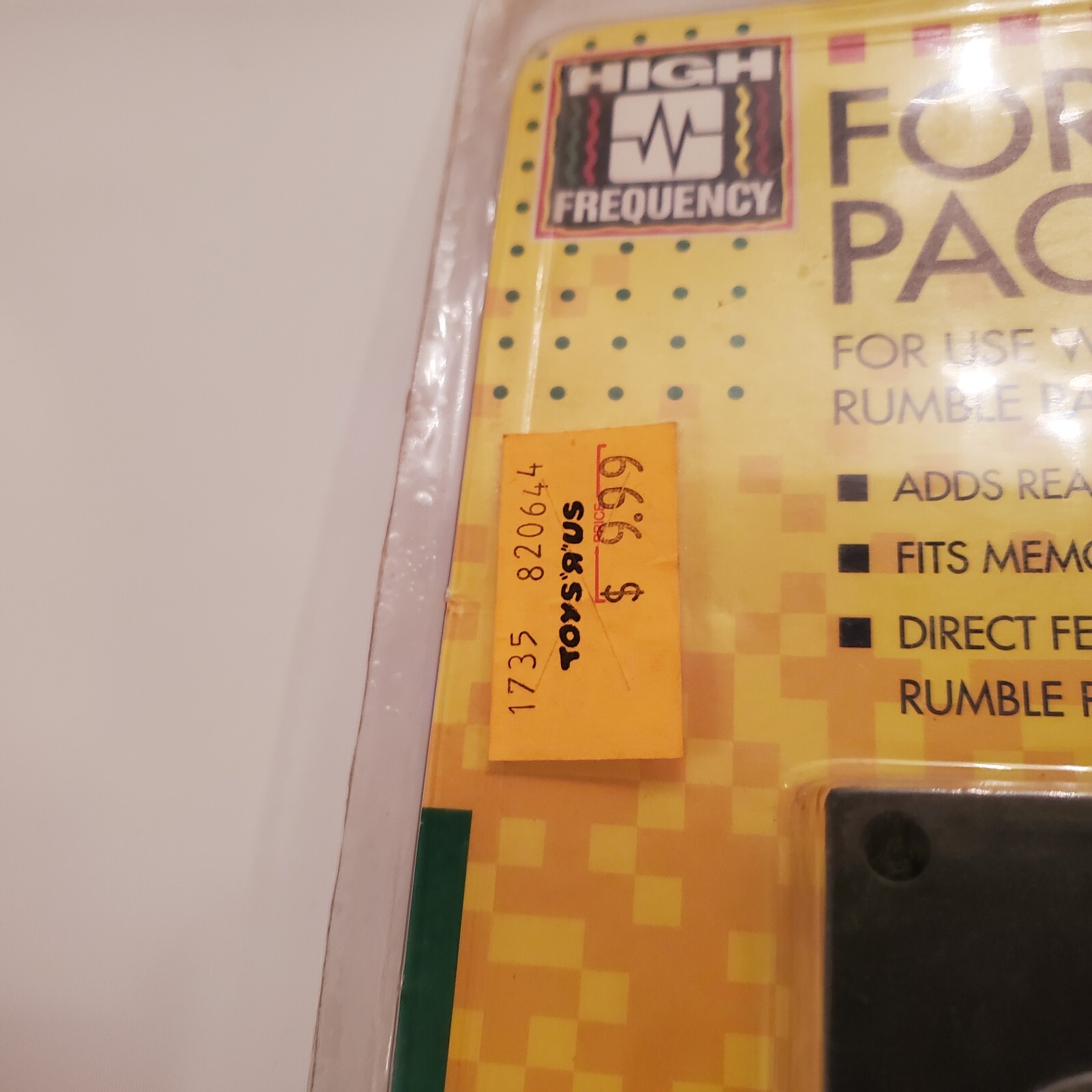 NEW 1997 Force Pack Tremor Rumble Pack Pak Nintendo 64 N64 Mad Catz Toys R US N