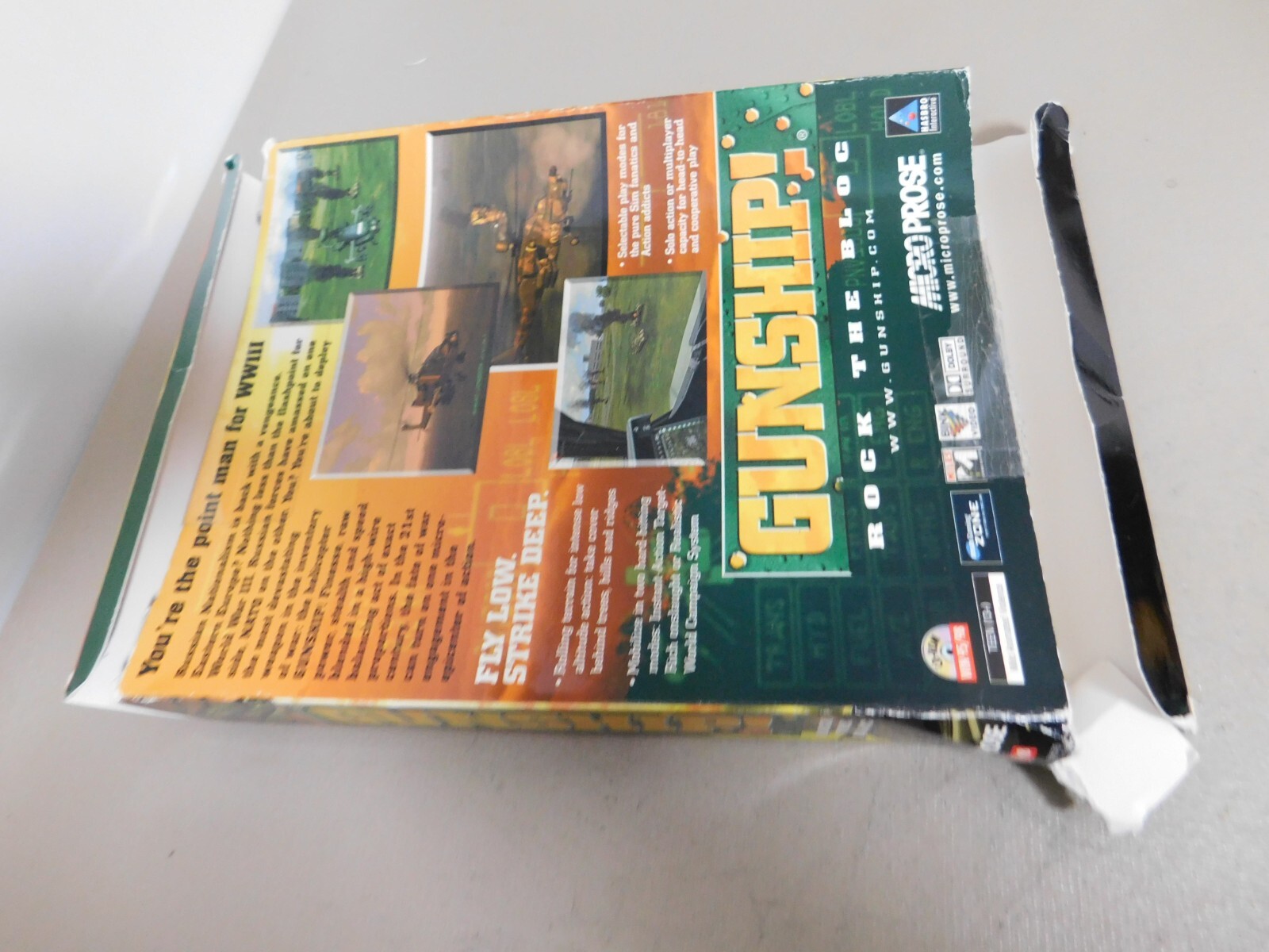 GUNSHIP! PC Big Box Attack Helicopter Simulation Game 2000 Micro Prose Complete