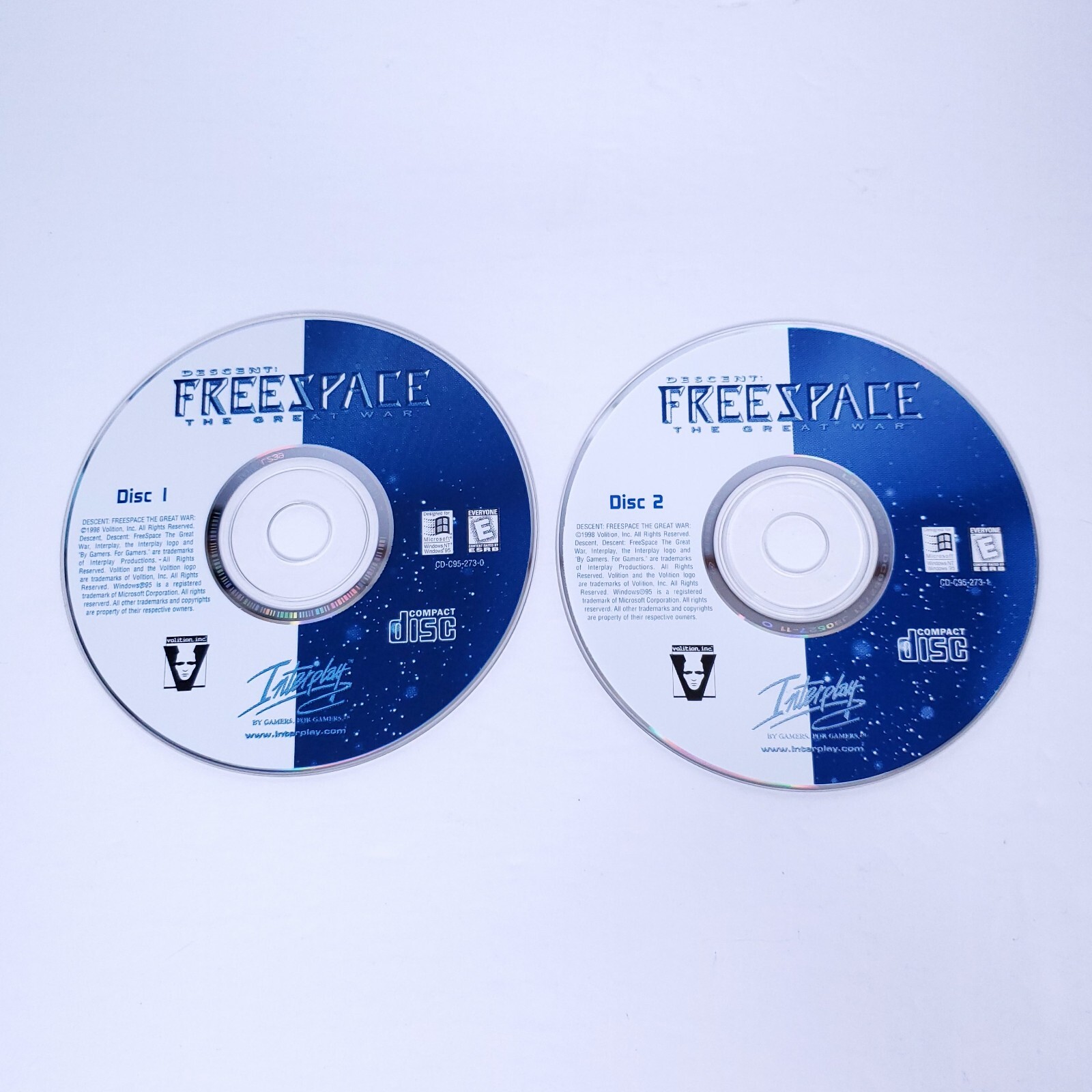 Descent: FreeSpace The Great War 1998 PC 2 Disc Only