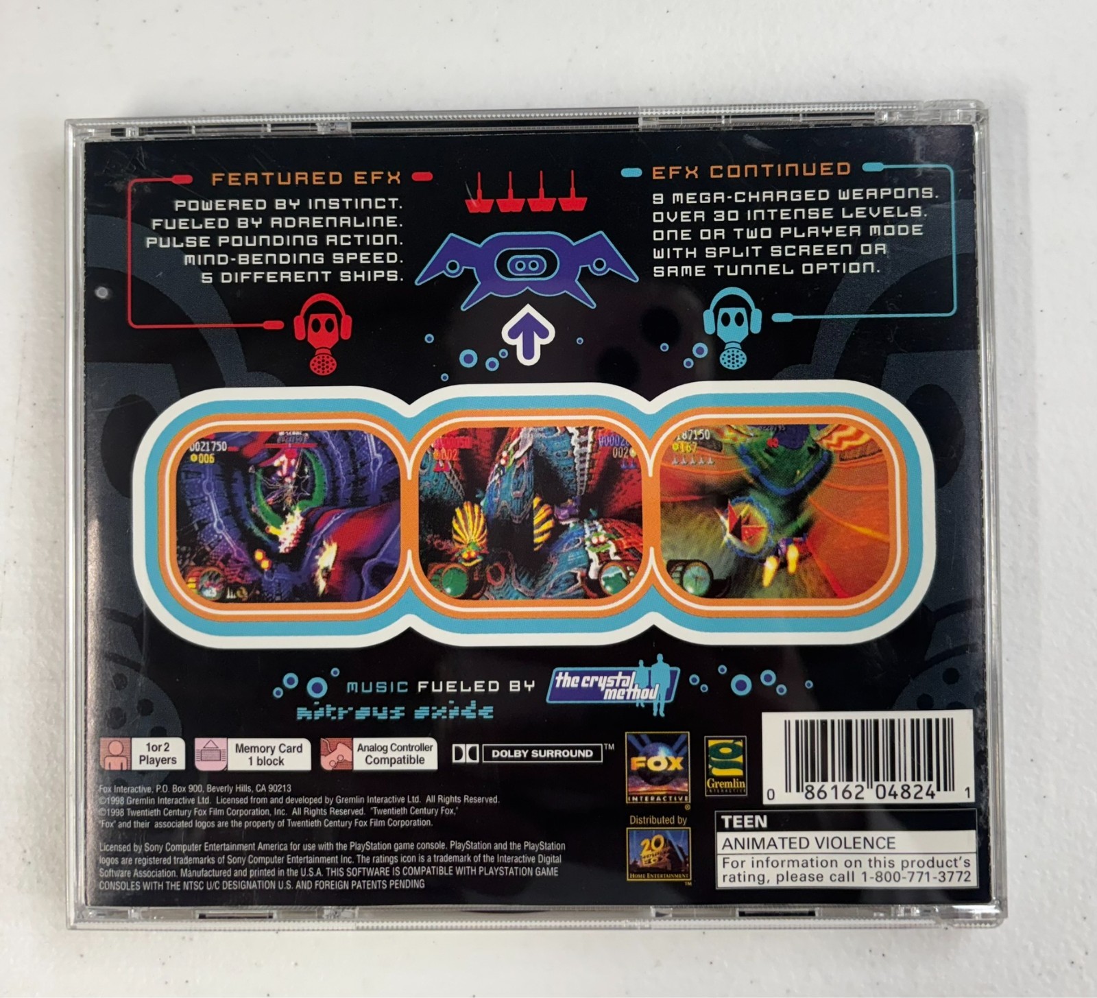 N2O: Nitrous Oxide Game Playstation 1 PS1 Tested & Complete w/ Manual